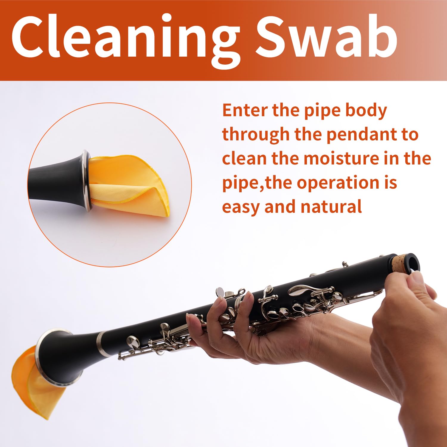 Nan Yante Clarinet Cleaning Care Kit:Key oil+Mouthpiece/Dust Brush+Cleaning Cloth+Cleaning Swab+Thumb Rest+Cork Grease+Mouthpiec