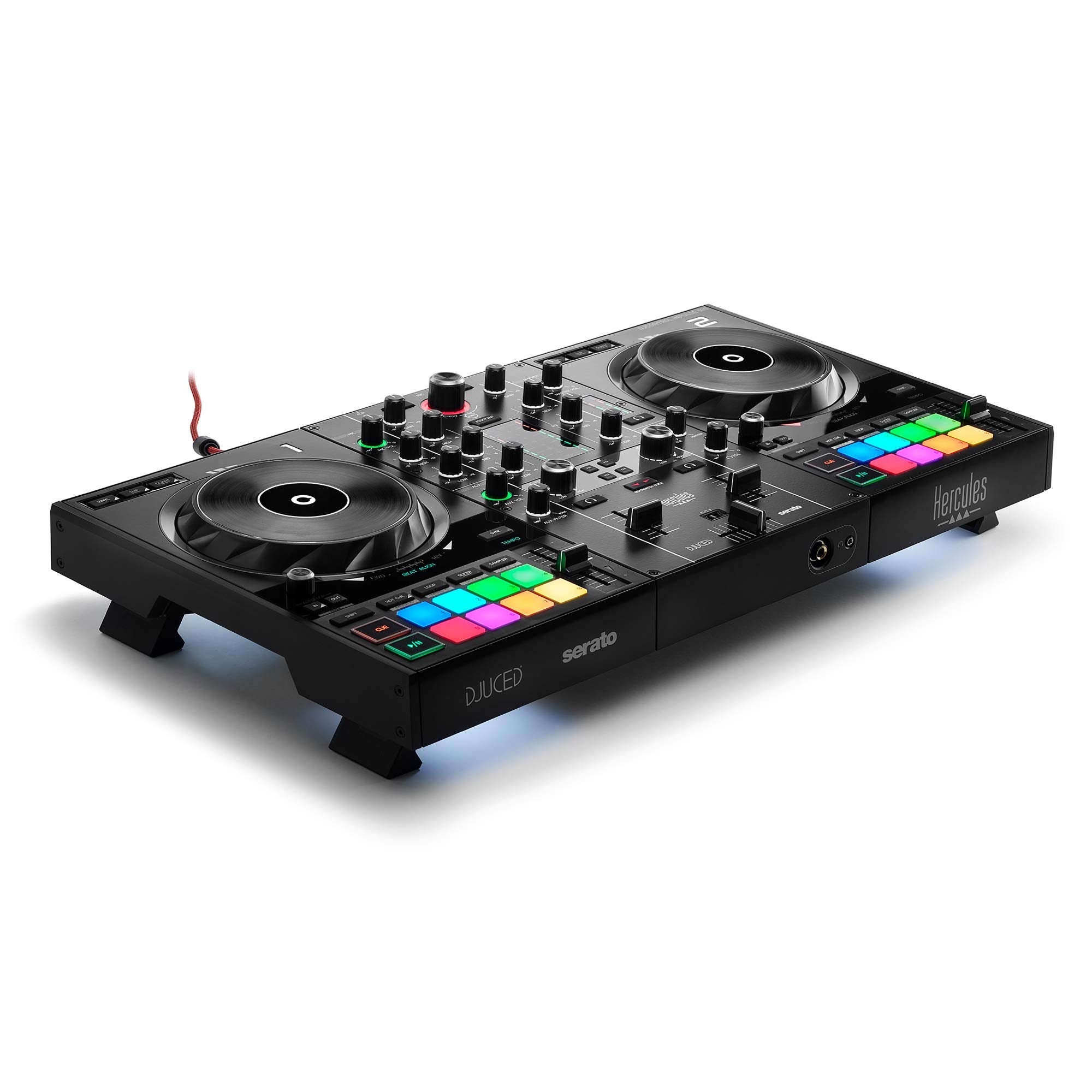 Hercules Dj Control Inpulse 500: 2-Deck Usb Dj Controller For Serato Dj And Djuced (Included) - Built-In Audio Interface, 16 Bac
