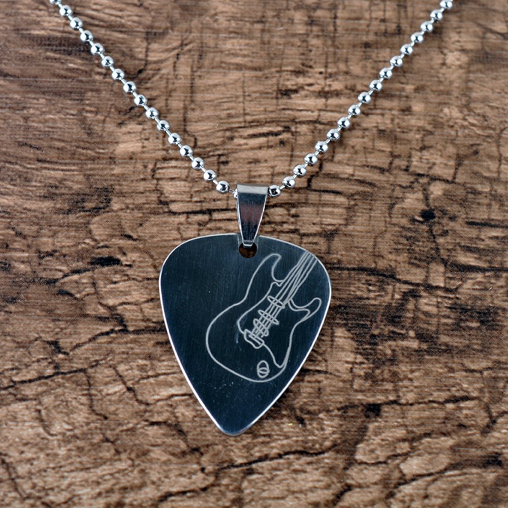 Guitar Pick Necklace , Stainless Steel Guitar Picks, Music Note Pendant Jewelry, Guitar Picks Plectrum, Guitar Accessories For M