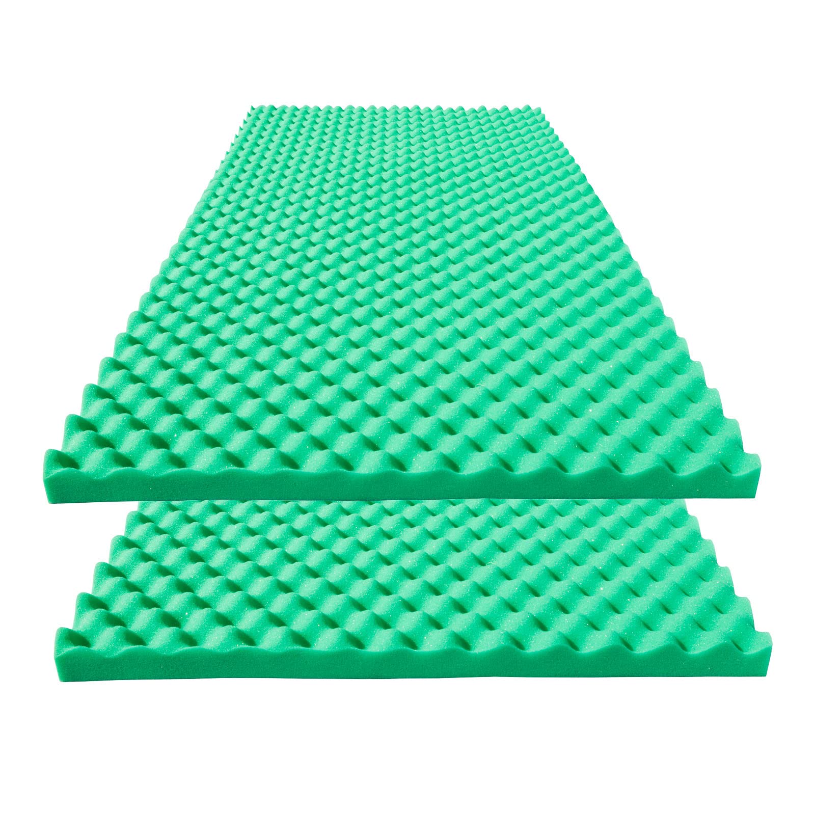 Ktoesheo 2 Pcs Acoustic Foam Egg Crate Panel,48''X24''X2'' Studio Foam Wall Panel,High Density Noise Fireproof Cancelling Soundp