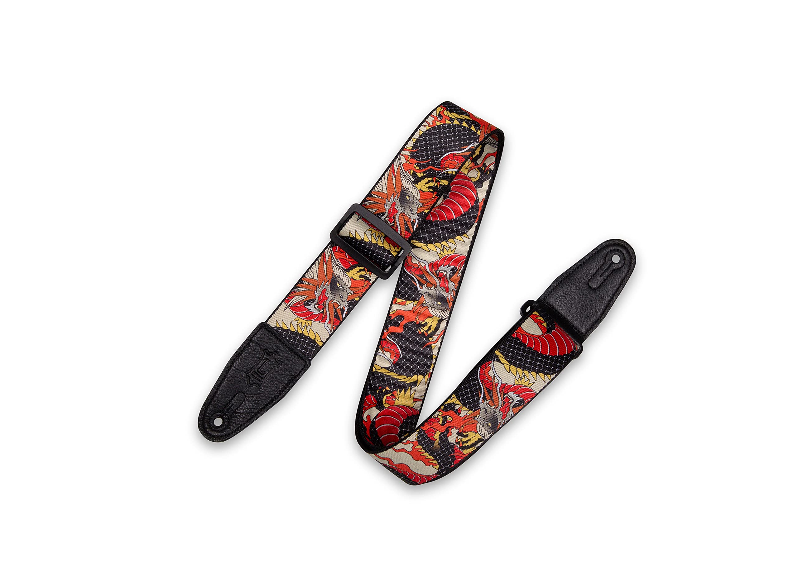 Levy'S Leathers 2    Wide Polyester Guitar Strap With Japanese Traditional Dragon Motif (Mpd2-123)