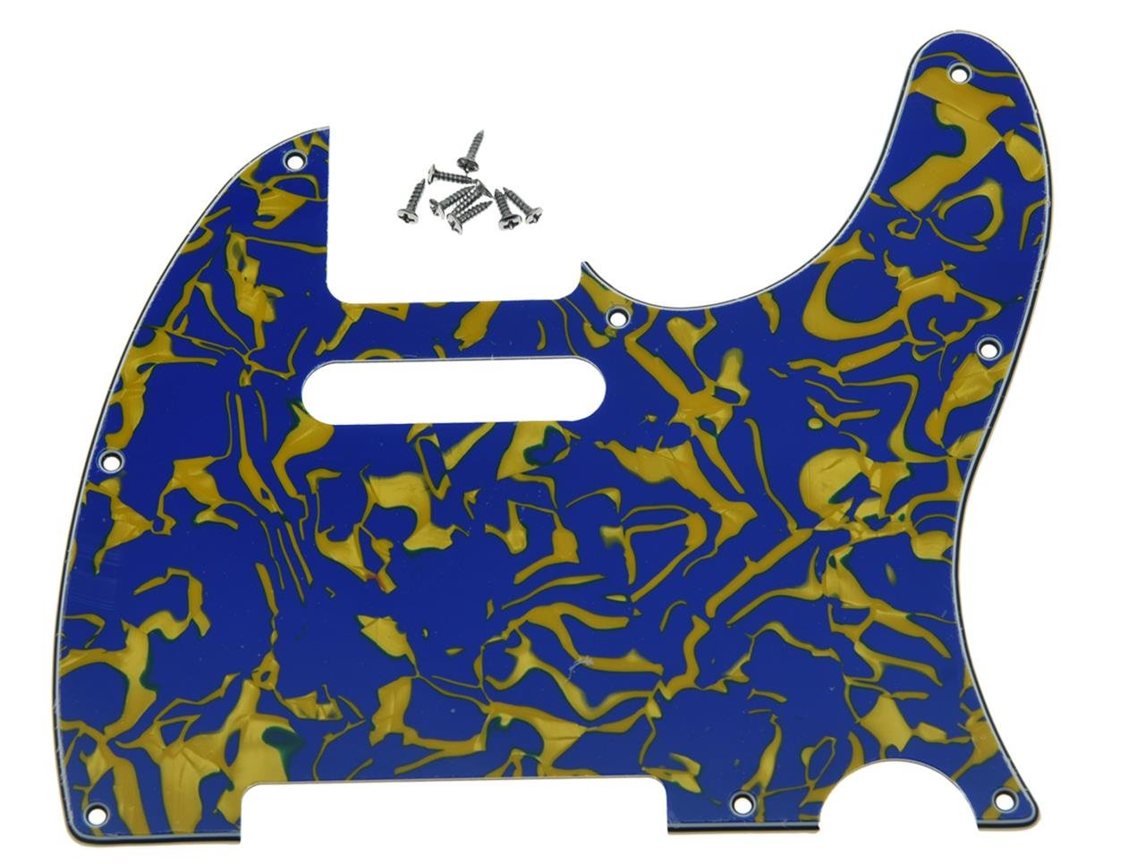 Kaish 8 Hole Tele Style Pickguard Tl Guitar Pick Guard Scratch Plate For Tele/Telecaster Blue Shell