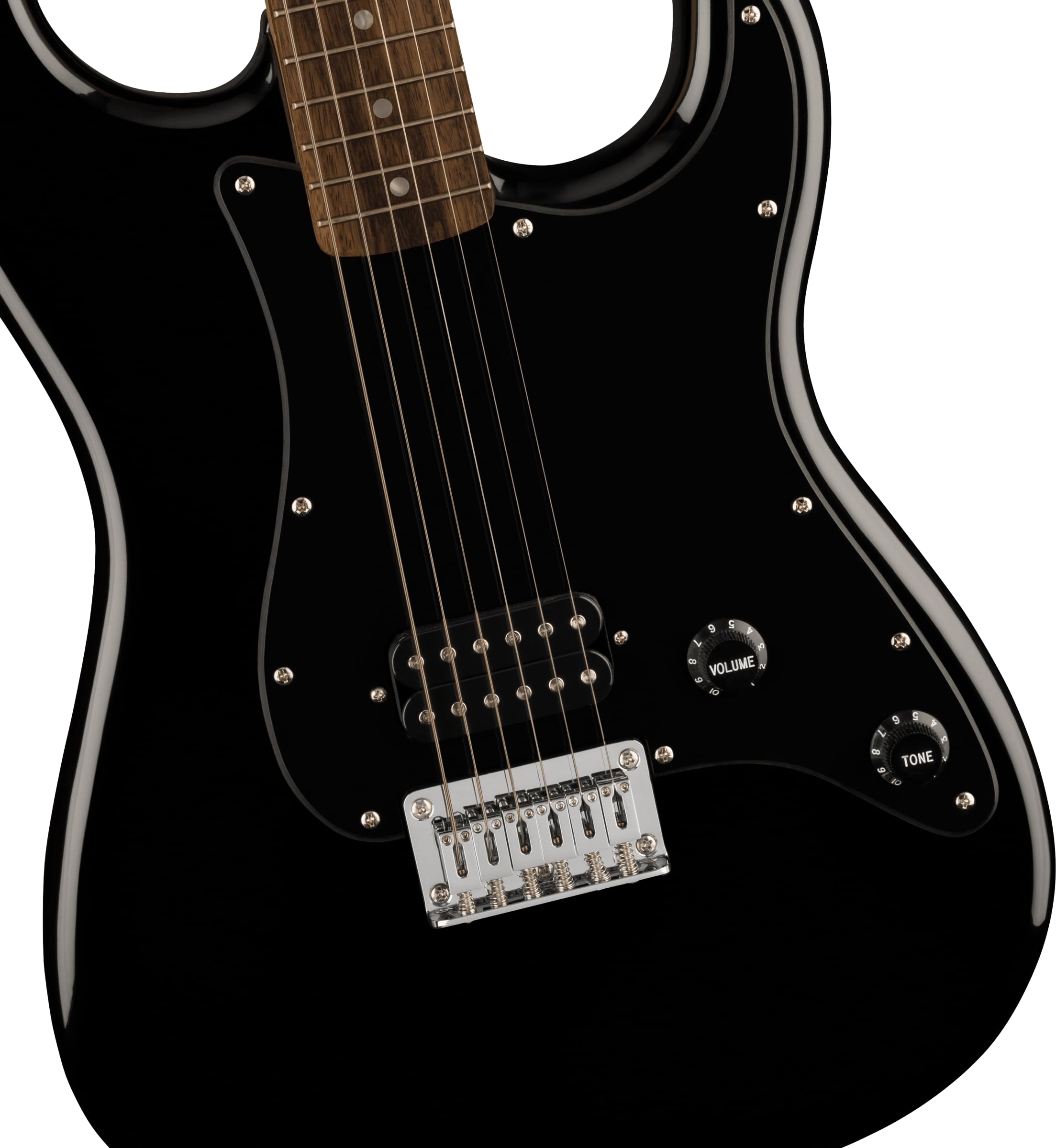Squire Sonic Stratocaster HT H Electric Guitar, Black, Laurel Fingerboard, Black Pickguard