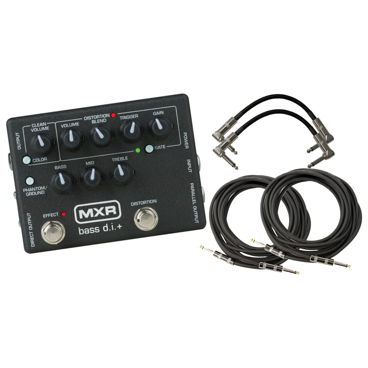 Mxr M80 Bass D.I.+ Bass Guitar Preamp Distortion Pedal With Footswitchable Distortion Channel, Noise Gate And Xlr Direct Out Wit