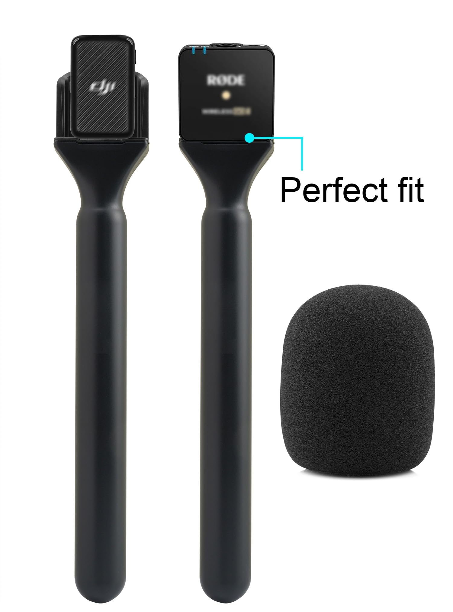 JCMOYUTY for Dji Handheld Mic Adapter, Stand for DJI/RODE/HOLLYLAND/BOYA/GODOX/ULANZI/Comica and More Wireless Transmitter Holde