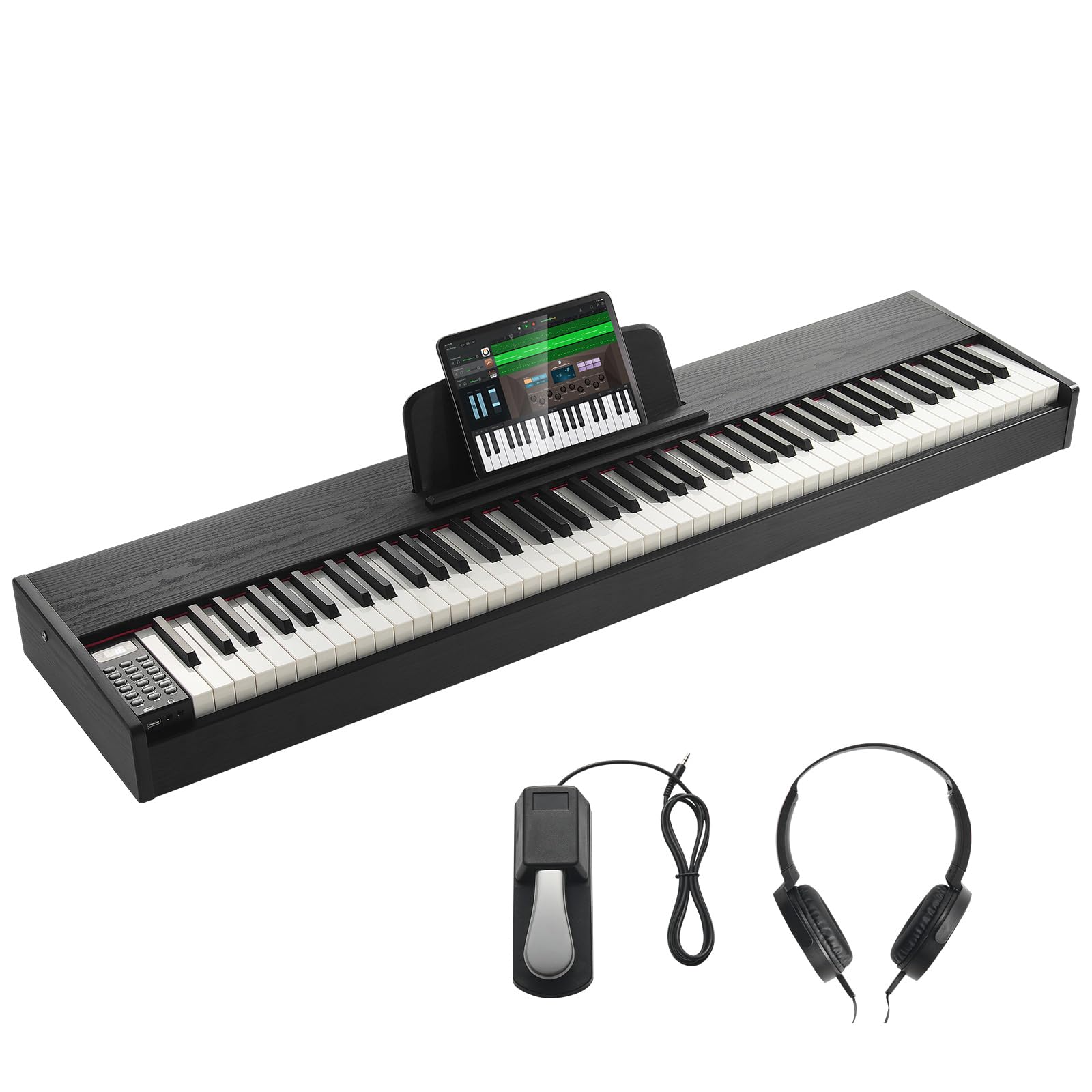 VEVOR Weighted Digital Piano, 88 Key Electric Piano, Fully Weighted Dual Keyboard & Speakers with Sustain Pedal Headphone 200 To