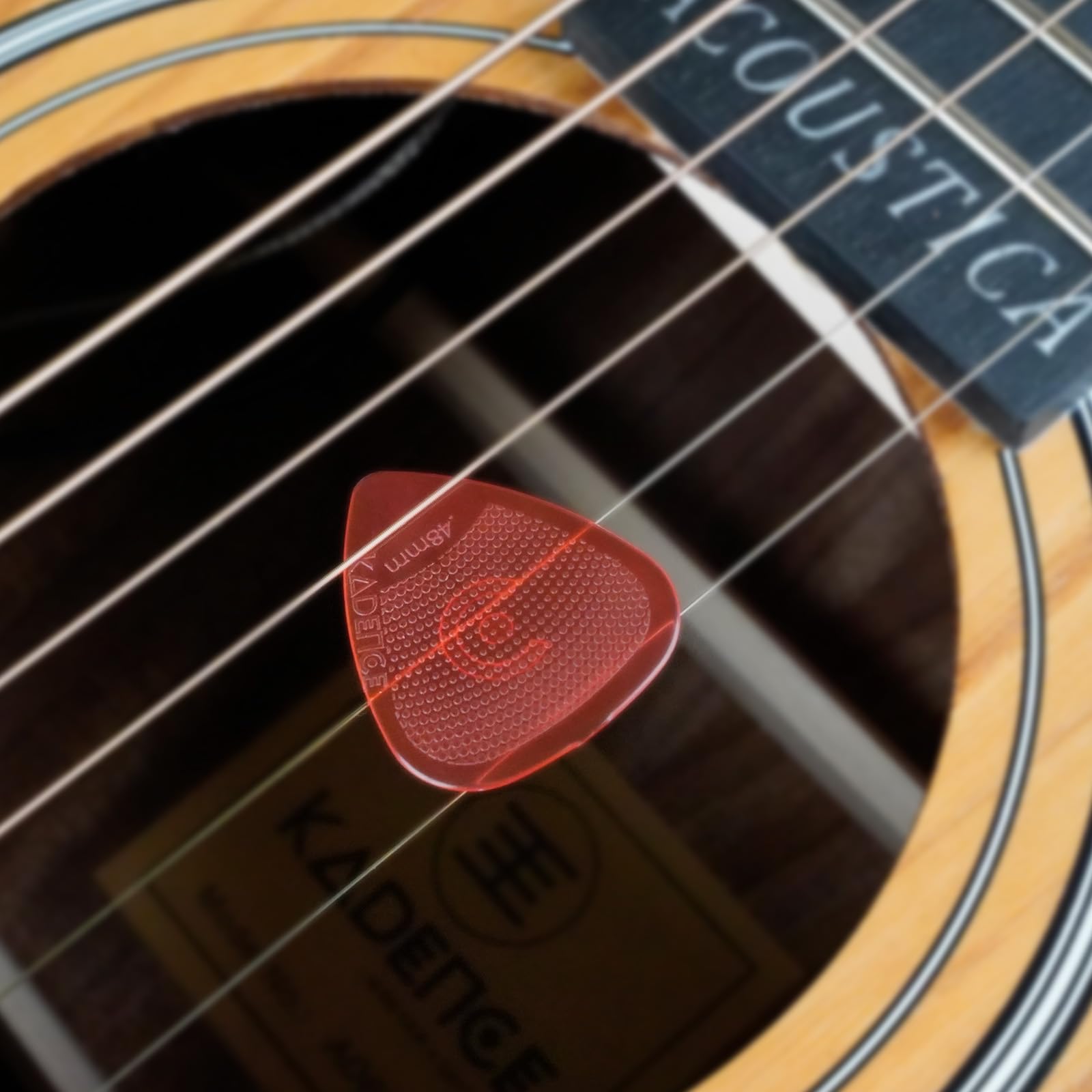 Kadence 10 Guitar Picks with Hostile Grip - Anti slip, Stronger 0.58mm- 5pc and 0.48mm - 5pc Guitar Plectrums (Stop Dropping you