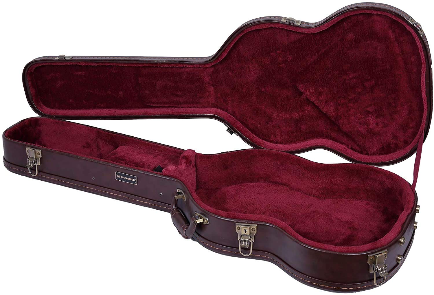 Crossrock Wooden Case for SG Electric Guitars, Vintage Brown (CRW620SGBR)