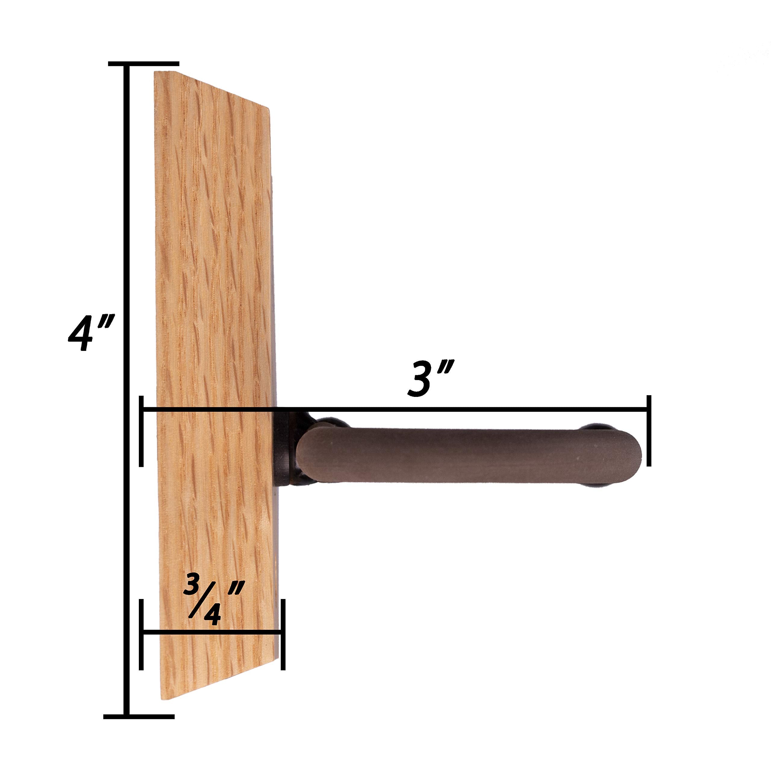 String Swing Dulcimer Hanger Wall Mount Holder CC01D-O Solid Oak Hardwood Block