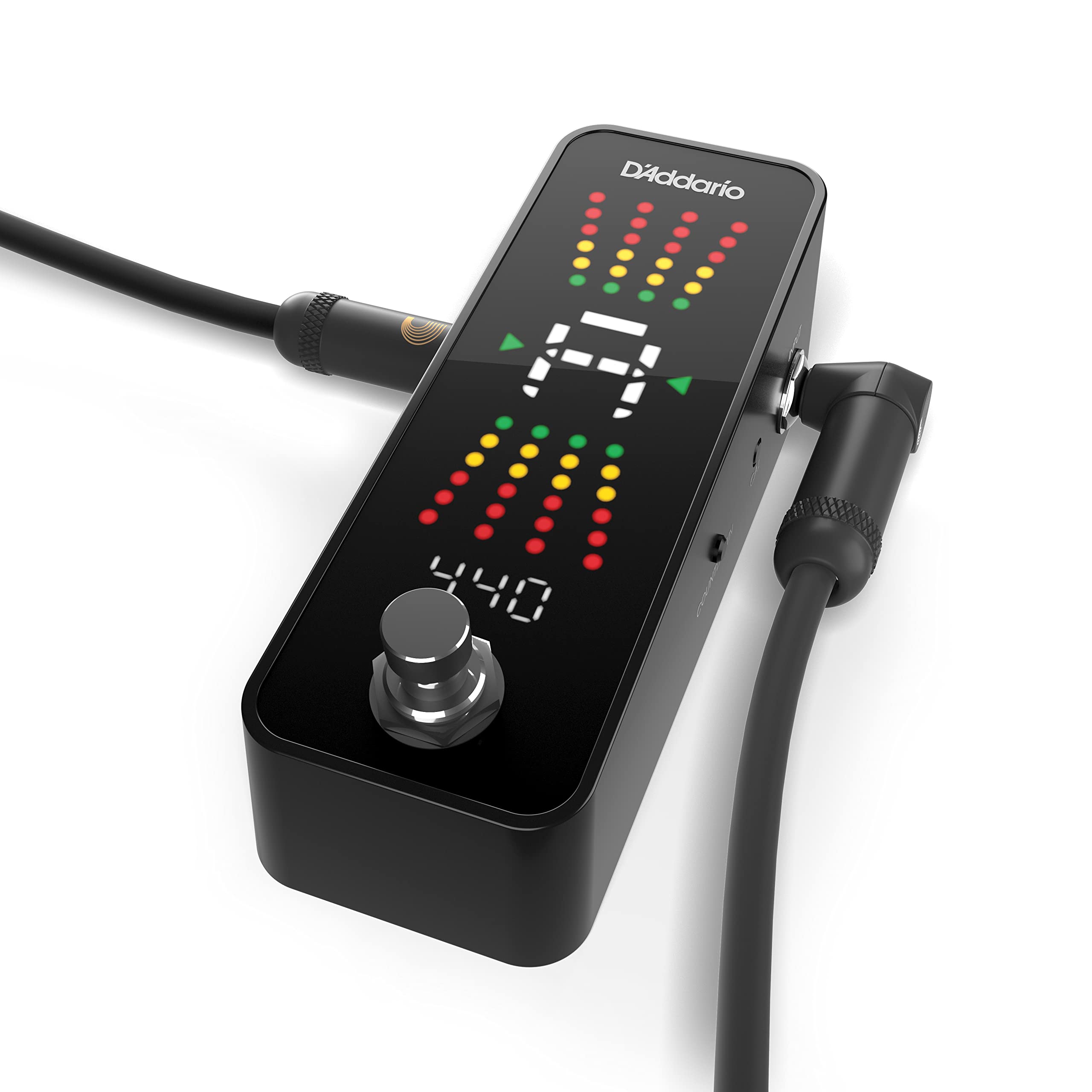D'Addario Accessories Guitar Tuner Pedal Plus - Chromatic Tuner for Electric Guitars, Bass Guitars and More - Fast and Accurate