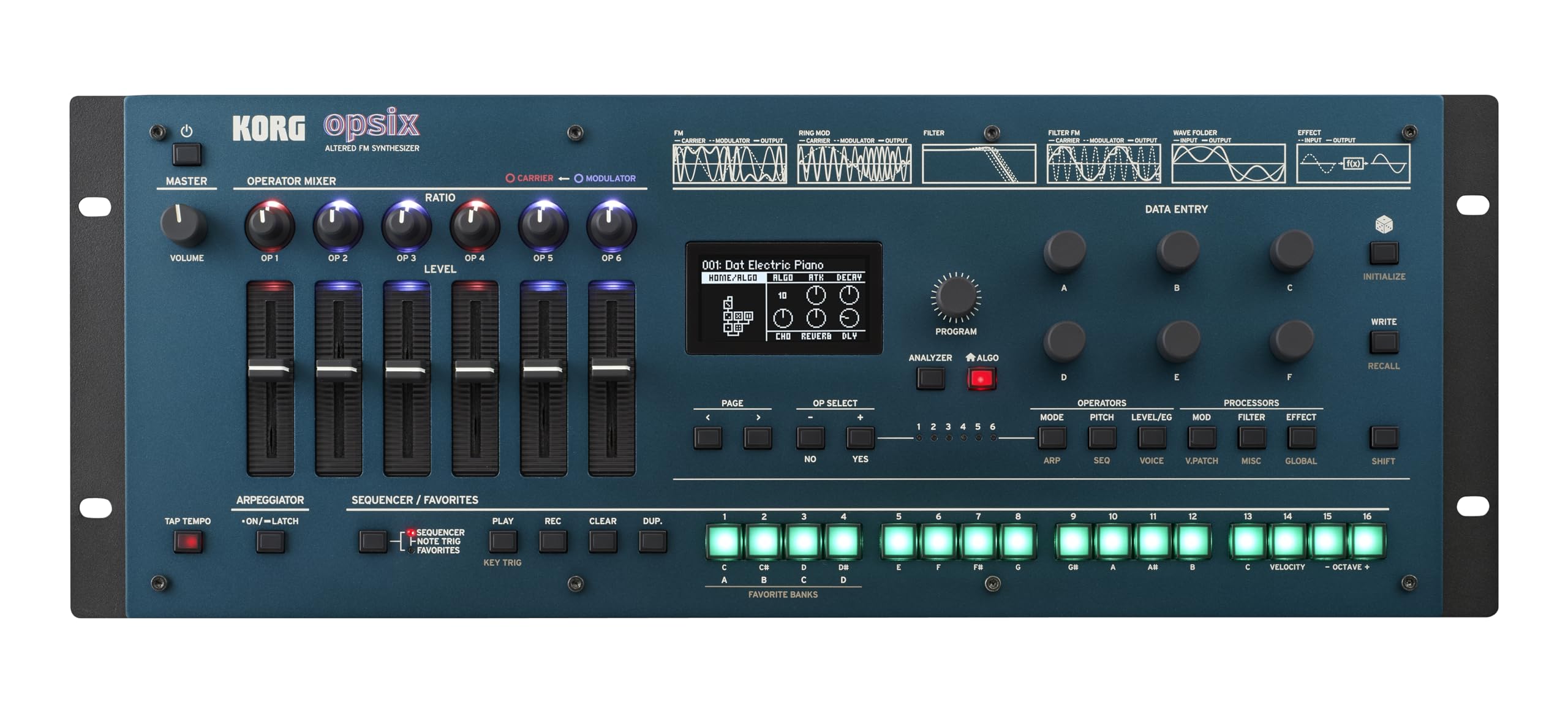 Korg opsix Module FM Synthesizer for Desktop or Rackmount w/ 16-step Sequencer (OPSIXM)