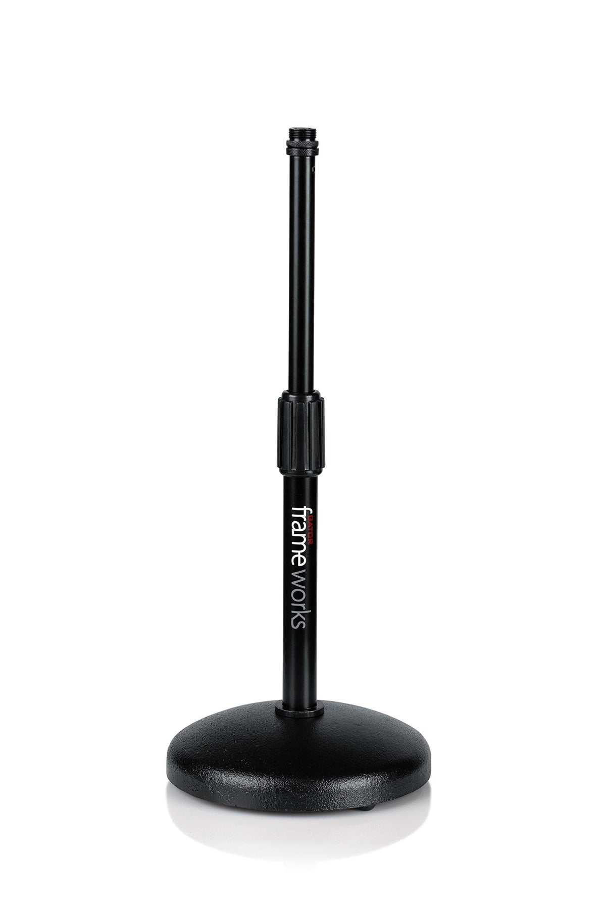 Gator Frameworks Desktop Microphone Stand With Round Weighted Base & Adjustable Height (Gfw-Mic-0501)