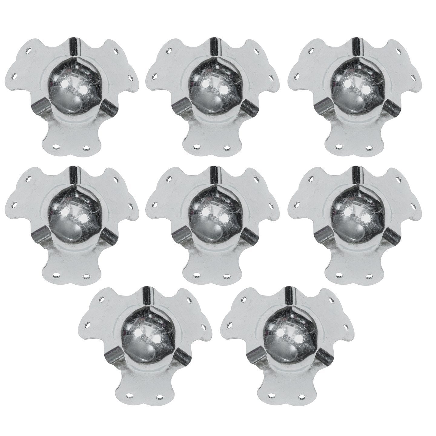 Reliable Hardware Company RH-1500-8-A Large Zinc Road Case Ball Corner - Set of 8, Sliver