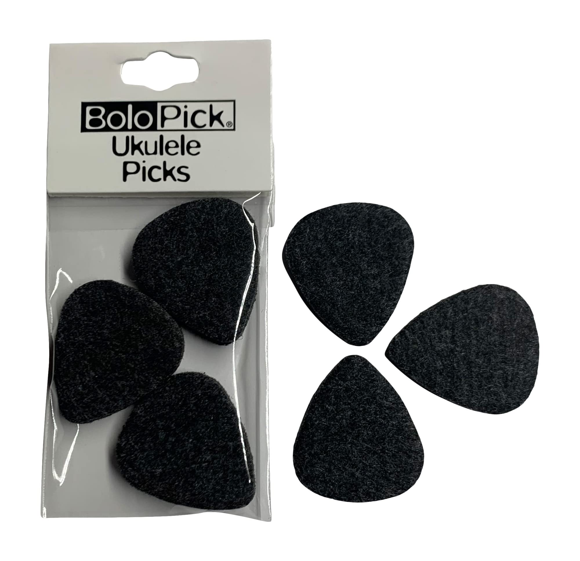 Felt Ukulele Picks, 6 Piece Bolopick Original Recipe Felt Picks For Ukulele, Guitar, Bass, Autoharp, Banjo