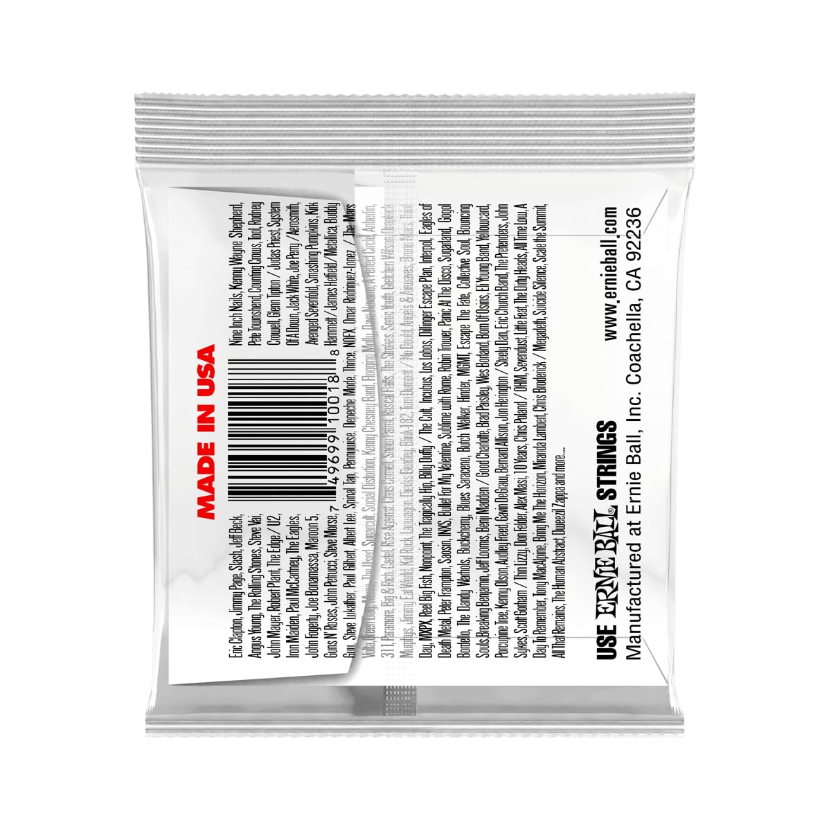 Ernie Ball Nickel Wound Single Guitar Strings 3-Pack .062 3-Pack