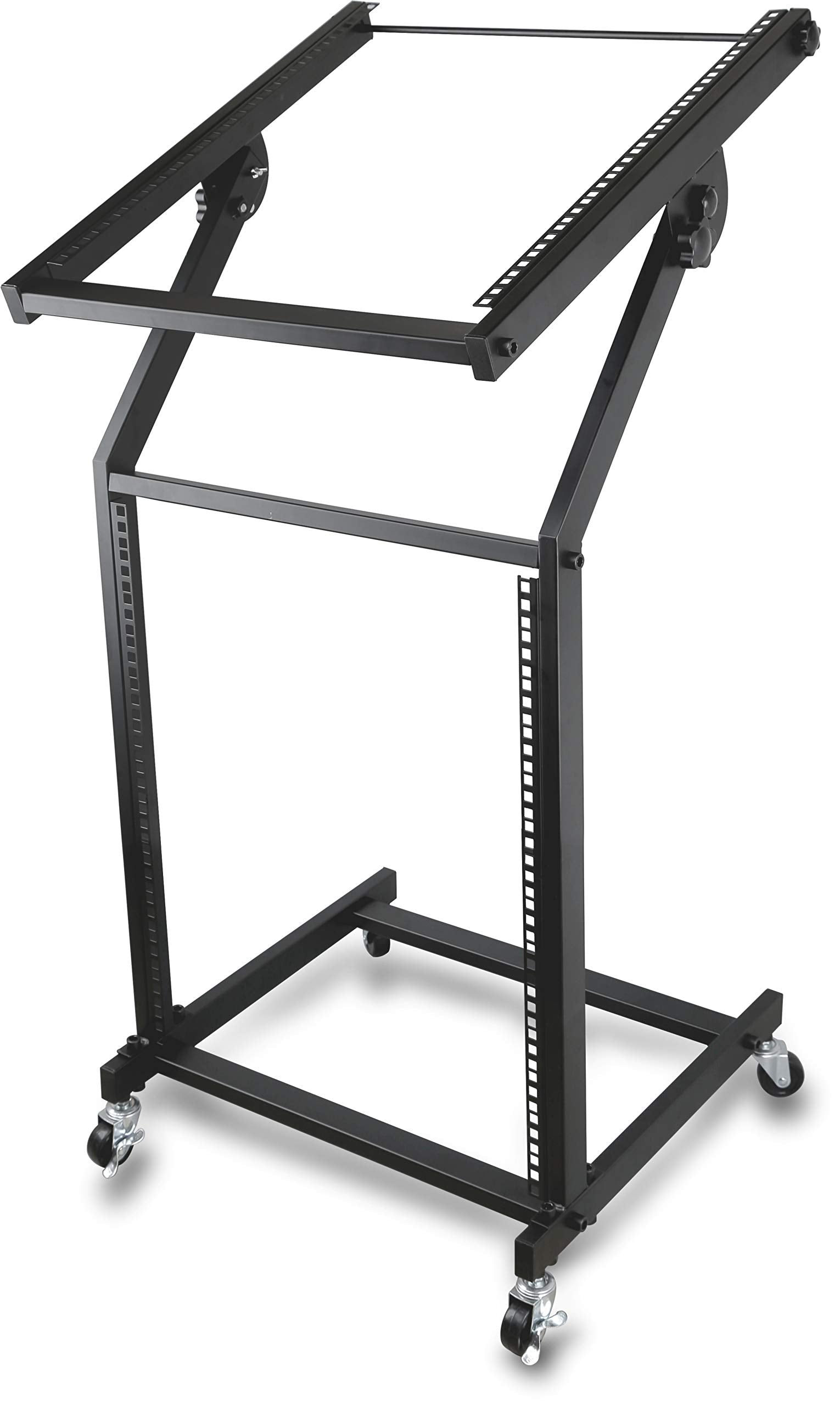 Powerpak Mx-9U Mixer Studio Rack Mount Rolling Stand Adjustable Top Platform With Strong Wheel Mixer Platform Mount Holder For M