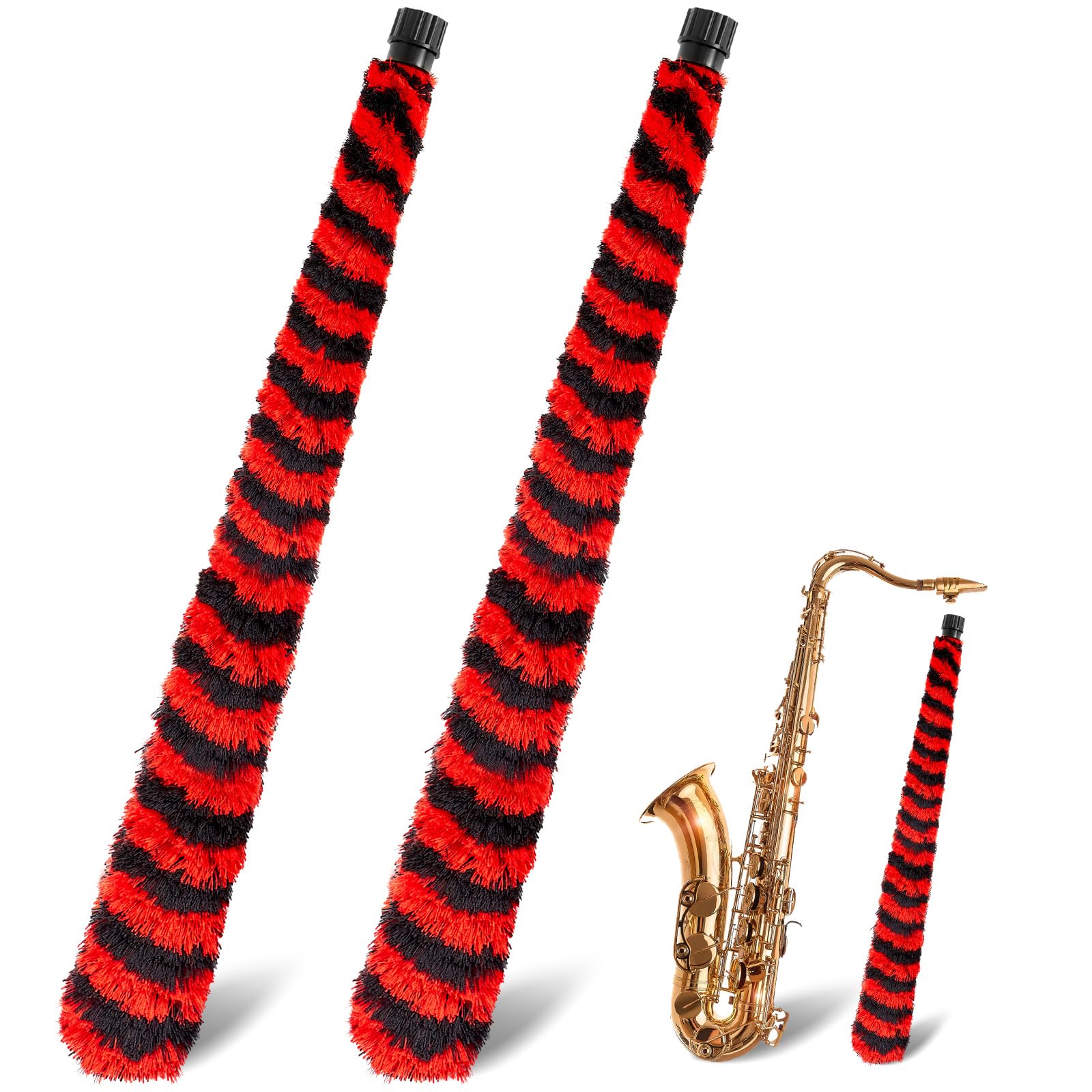 Gejoy 2 Pcs Alto Sax Pad Saver Brush Cleaner - Soft Cotton Instrument Care for Saxophone & Flute, Moisture Absorbing, Musician G