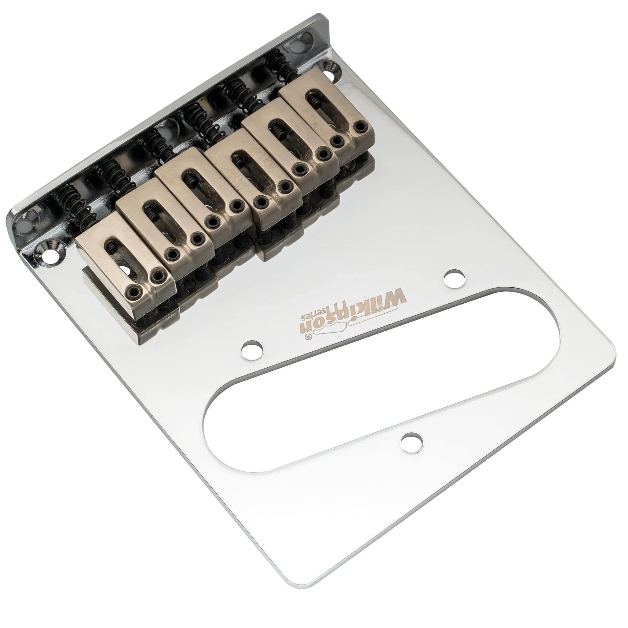 Wilkinson WOT03 52.5mm (2-1/16 inch) Guitar Telecaster Bridge Modern 6-Saddles for Fender American Standard Tele TL Style Electr