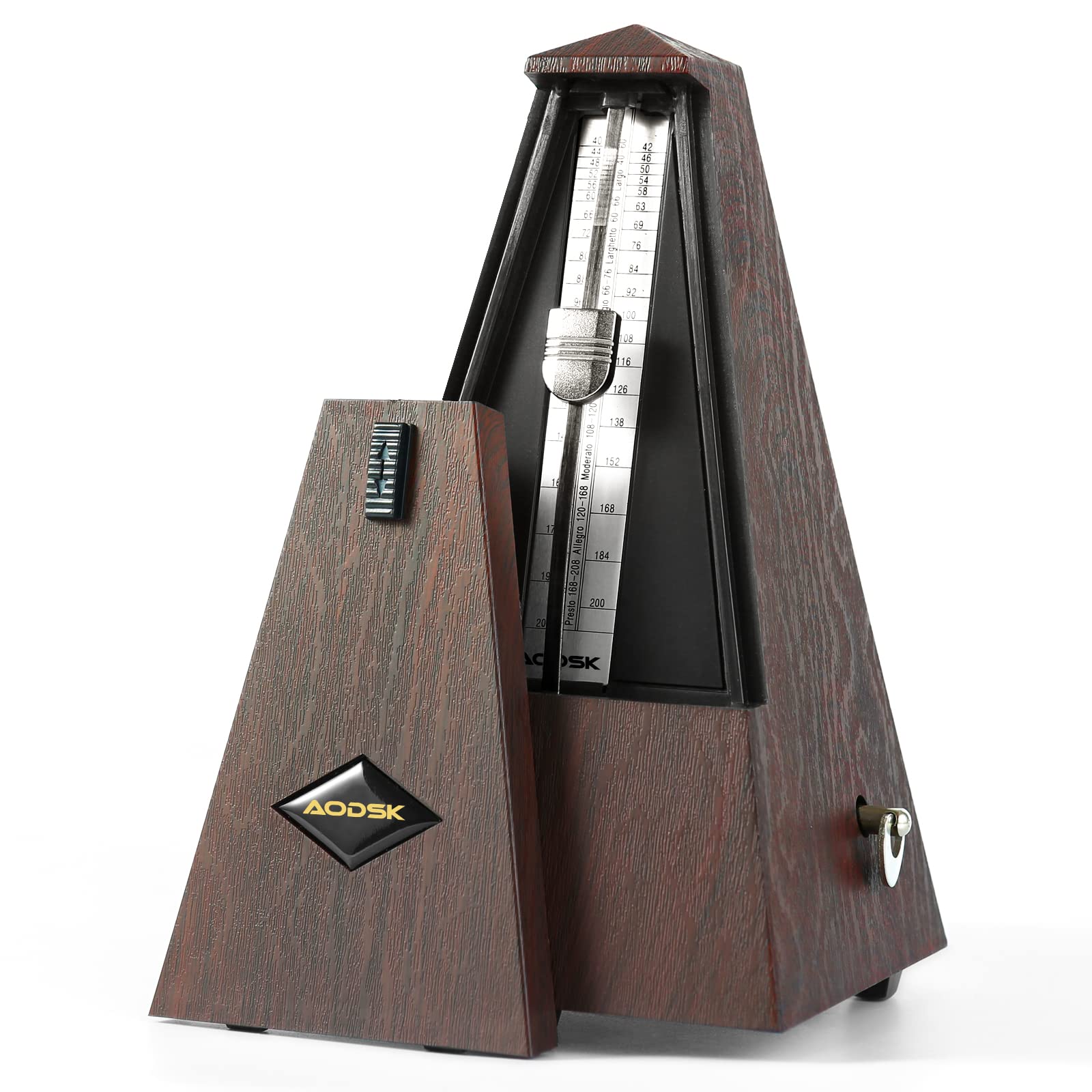 AODSK Mechanical Metronome Black Universal Metronome for Piano Guitar Violin Drums and Other Instruments Standard Loud Sound