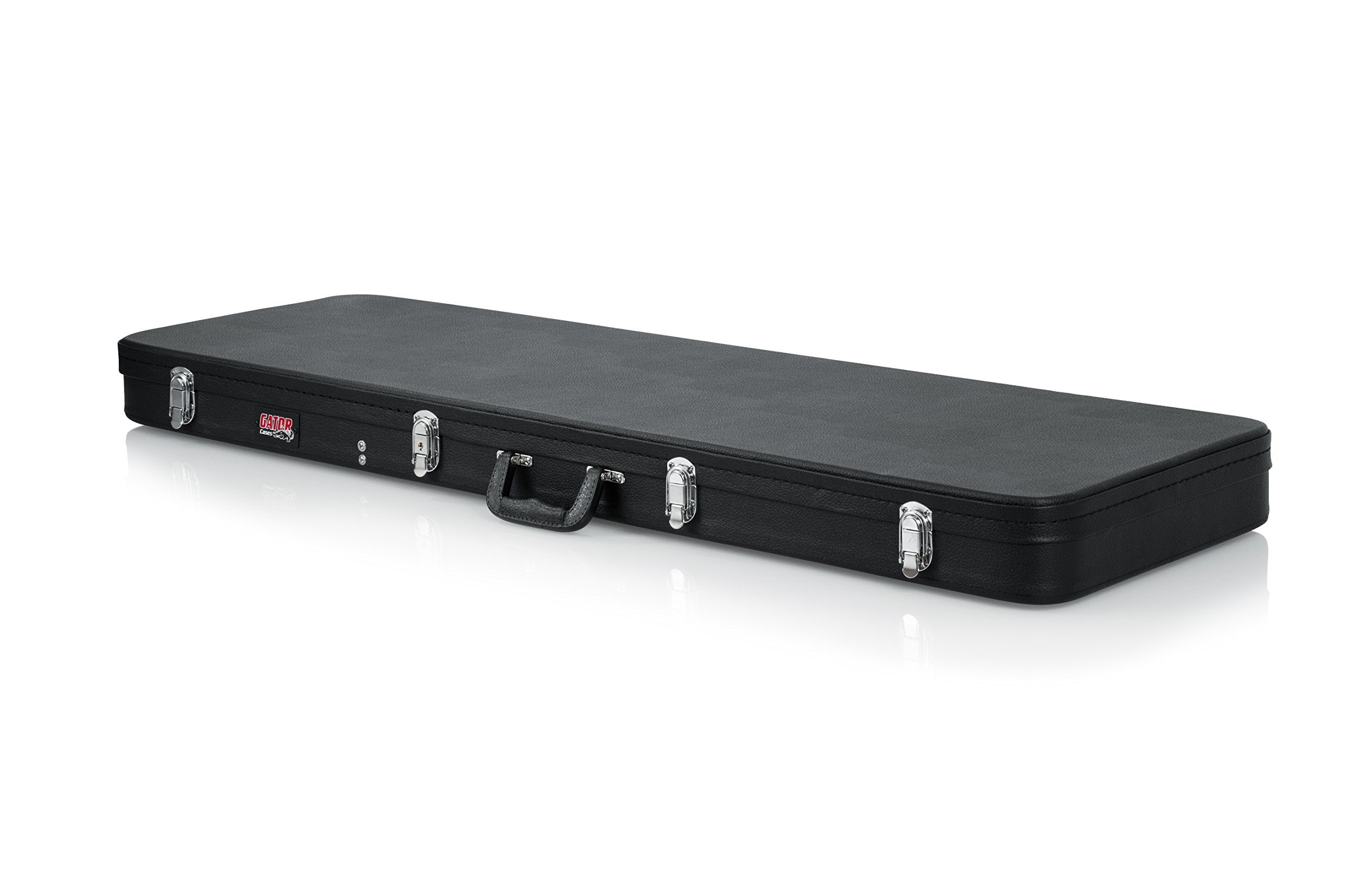 Gator Cases Hard-Shell Wood Case for Electric Bass Guitars; Fits Fender Precision/Jazz Bass, & More (GWE-BASS),Black