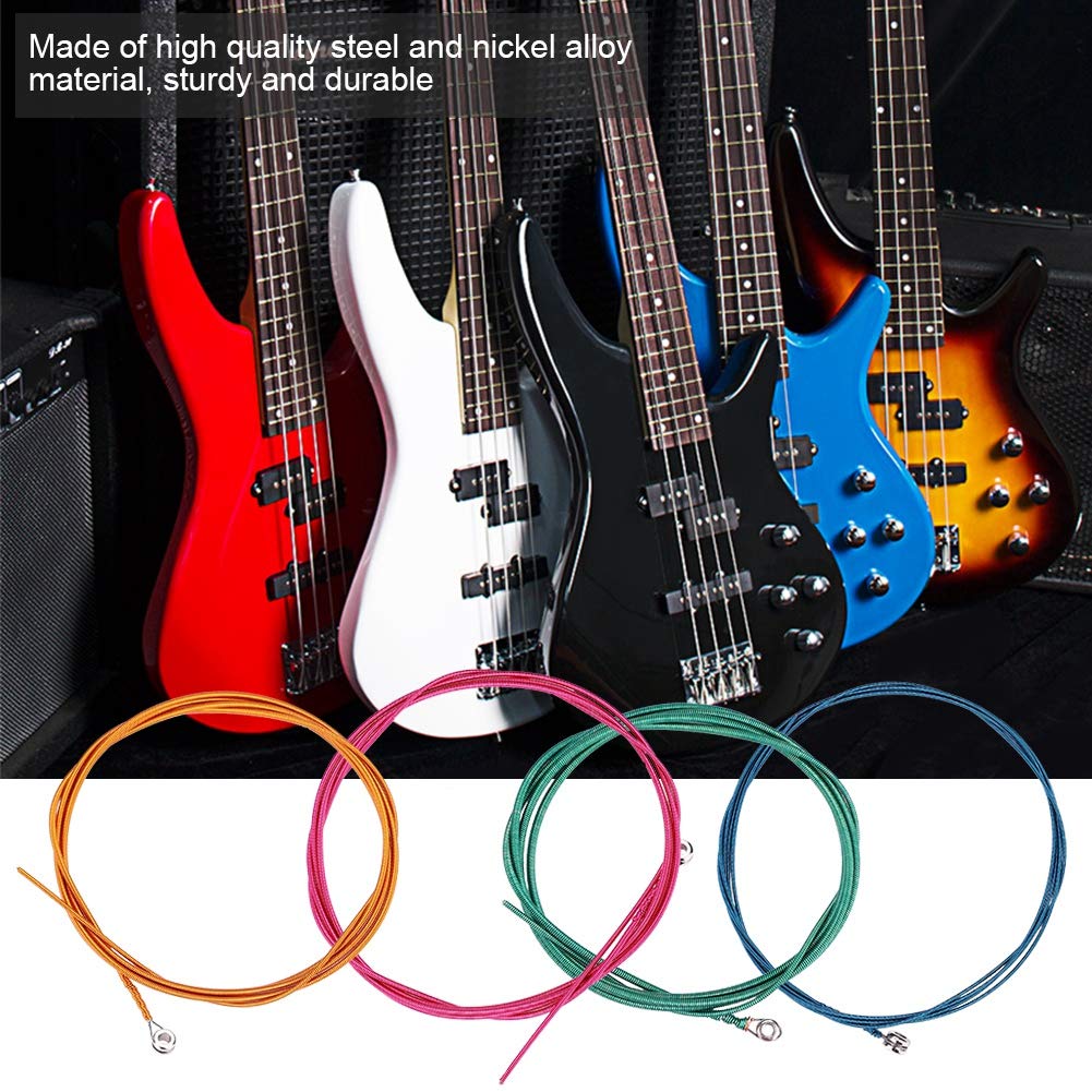Bass Strings Colorful Electric Guitar Replacement String Set for 1.16mm, 1.44mm, 2.0mm, 2.54mm Multi Color Strings