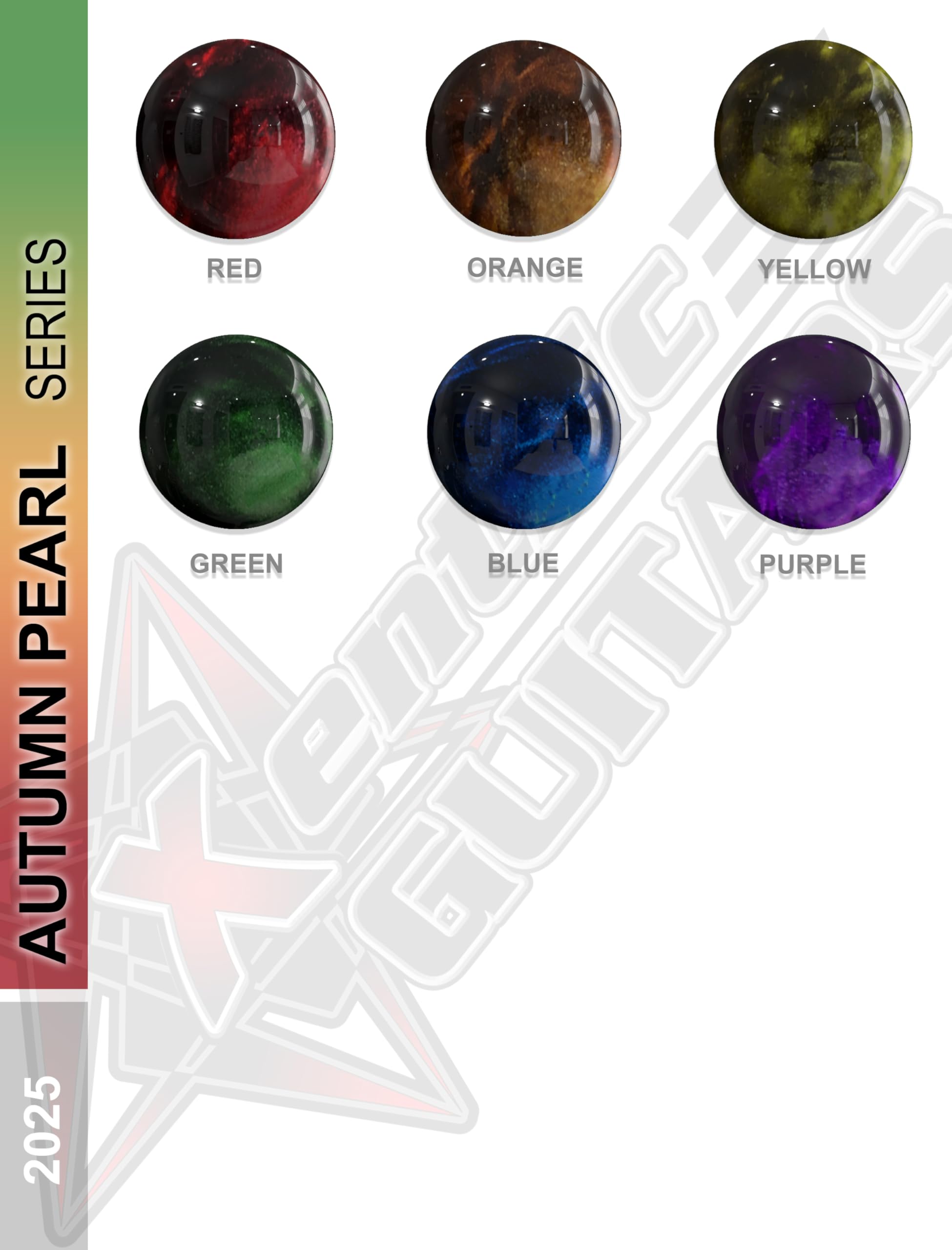 Xentric Guitars - AUTUMN PEARL Series 6mm Resin Dome Knobs (3 Knobs, Purple Autumn Pearl)