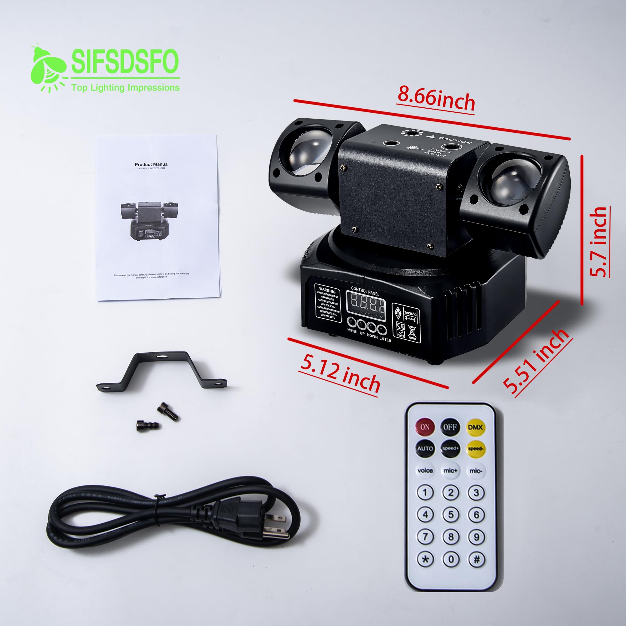 Mini Moving Head Disco Light RGBW Beam Stage Lights LED Rotating Starlight DJ Lighting, DMX & Sound Control, for Wedding KTV Bar
