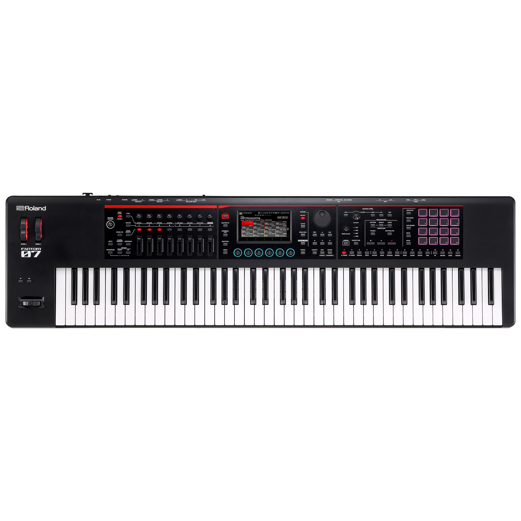 FANTOM-07 brings your creative world together,combining the sonic power and fluid workflow of the top-of-the-line FANTOM series 