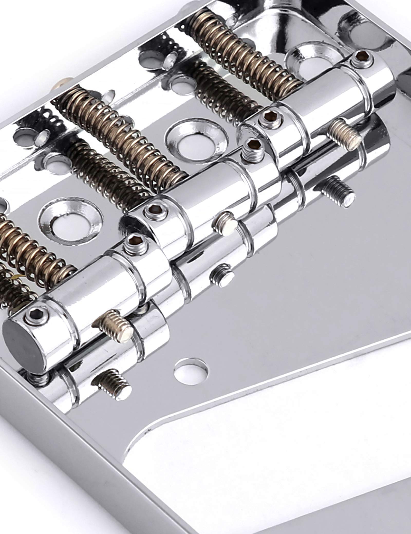 Holmer Guitar Bridge Tailpiece 3 Brass Saddles Bridge for Vintage Tele Telecaster Style Electric Guitar Parts Top or Bottom Load