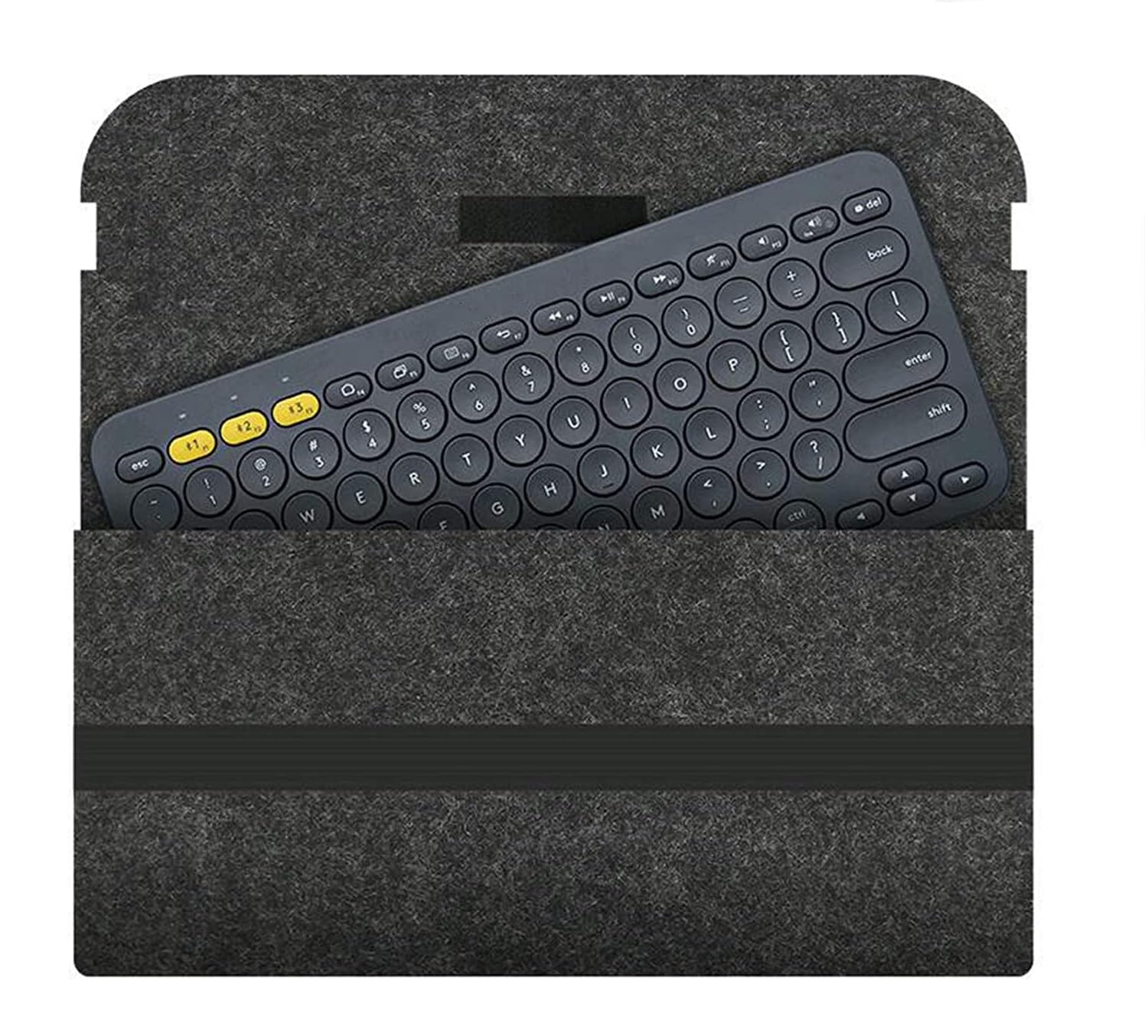 GREENSHEEP Felt Keyboard Sleeve for Logitech K380 Bluetooth Multi-Device Wireless Key Board, Travel Sleeve Bag Case for Office -