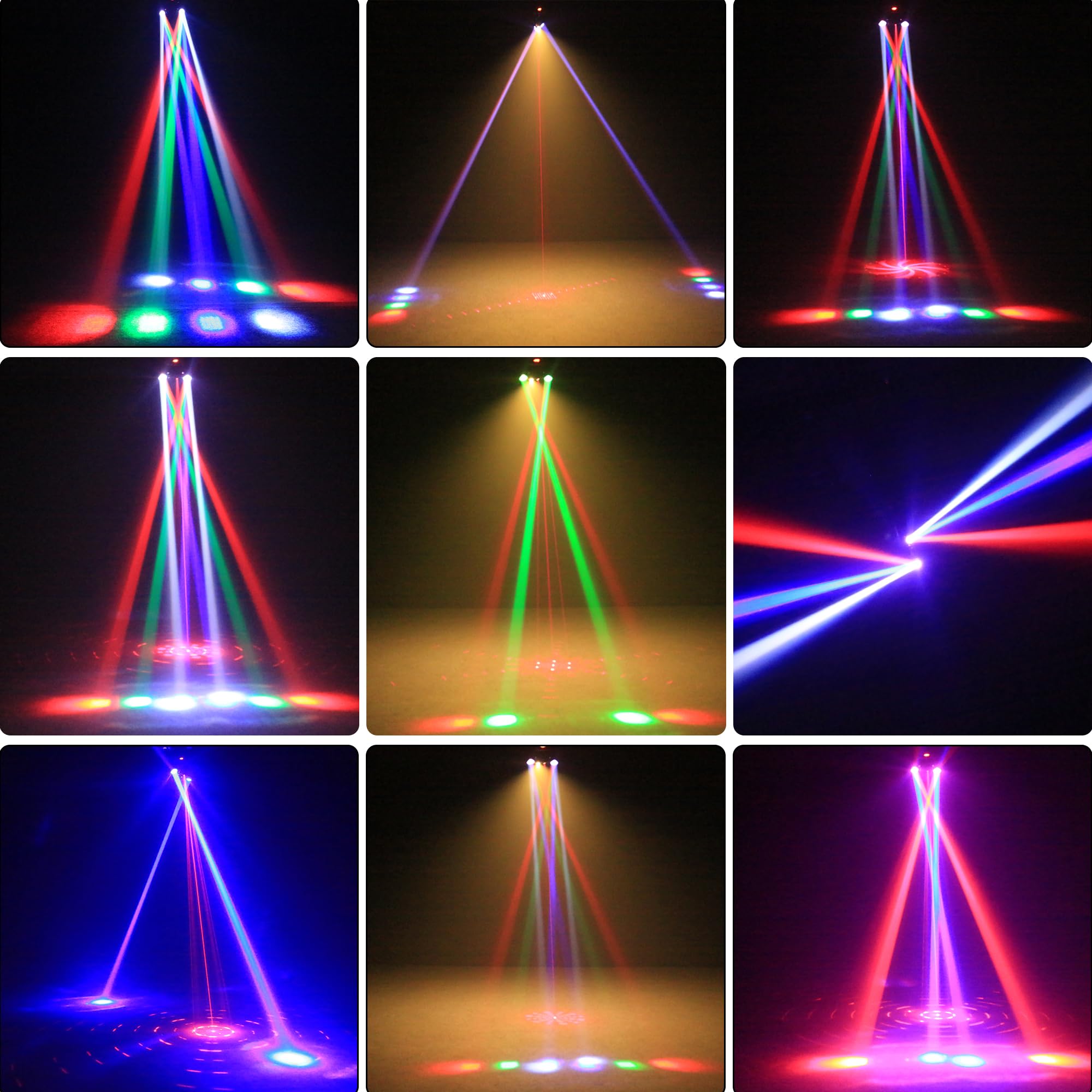 Mini Moving Head Disco Light RGBW Beam Stage Lights LED Rotating Starlight DJ Lighting, DMX & Sound Control, for Wedding KTV Bar