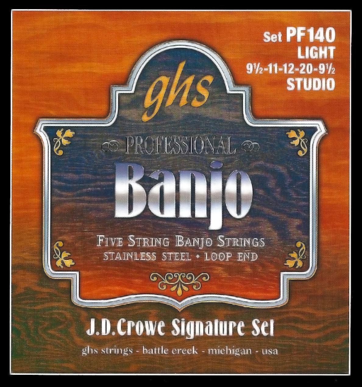 GHS Strings J.D. Crowe Signature Series PF140 Stainless Steel Banjo St ...