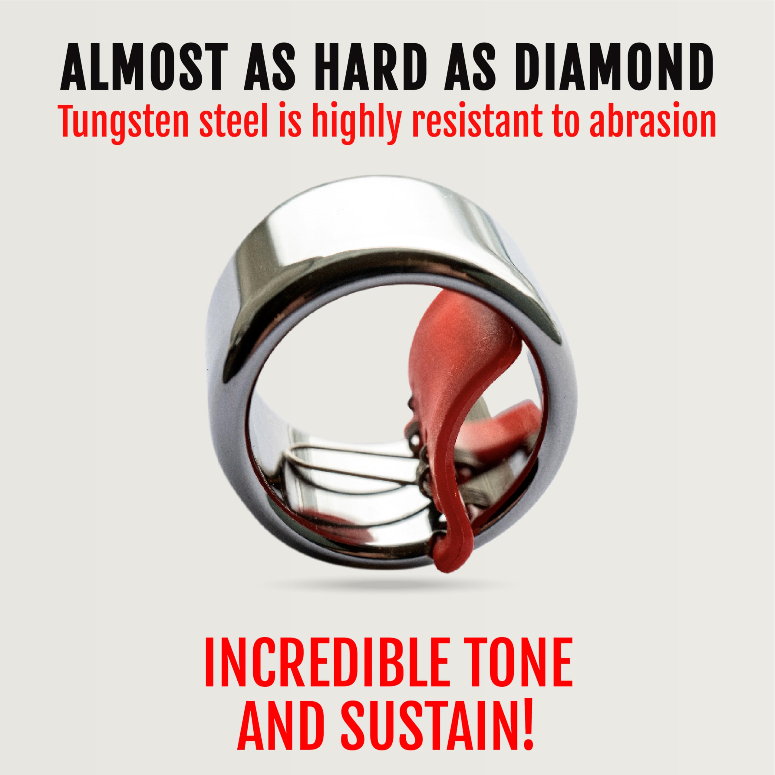 Black Mountain Slide Guitar Rings - Made From Tungsten Steel. Acoustic Guitar Slide, Electric Guitar Slide, Bass, Ukulele, and M