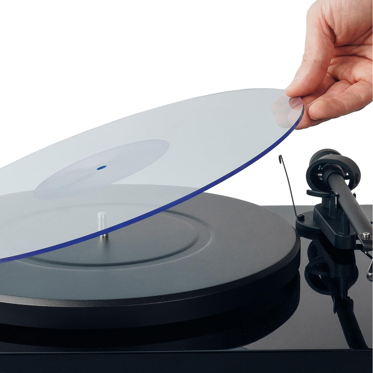 Acrylic Turntable Mat - 11.75'' Bluelit Vinyl Record Acrylic Mat - Precision Machined Acrylic Turntable Platter Mat W/Record Lab