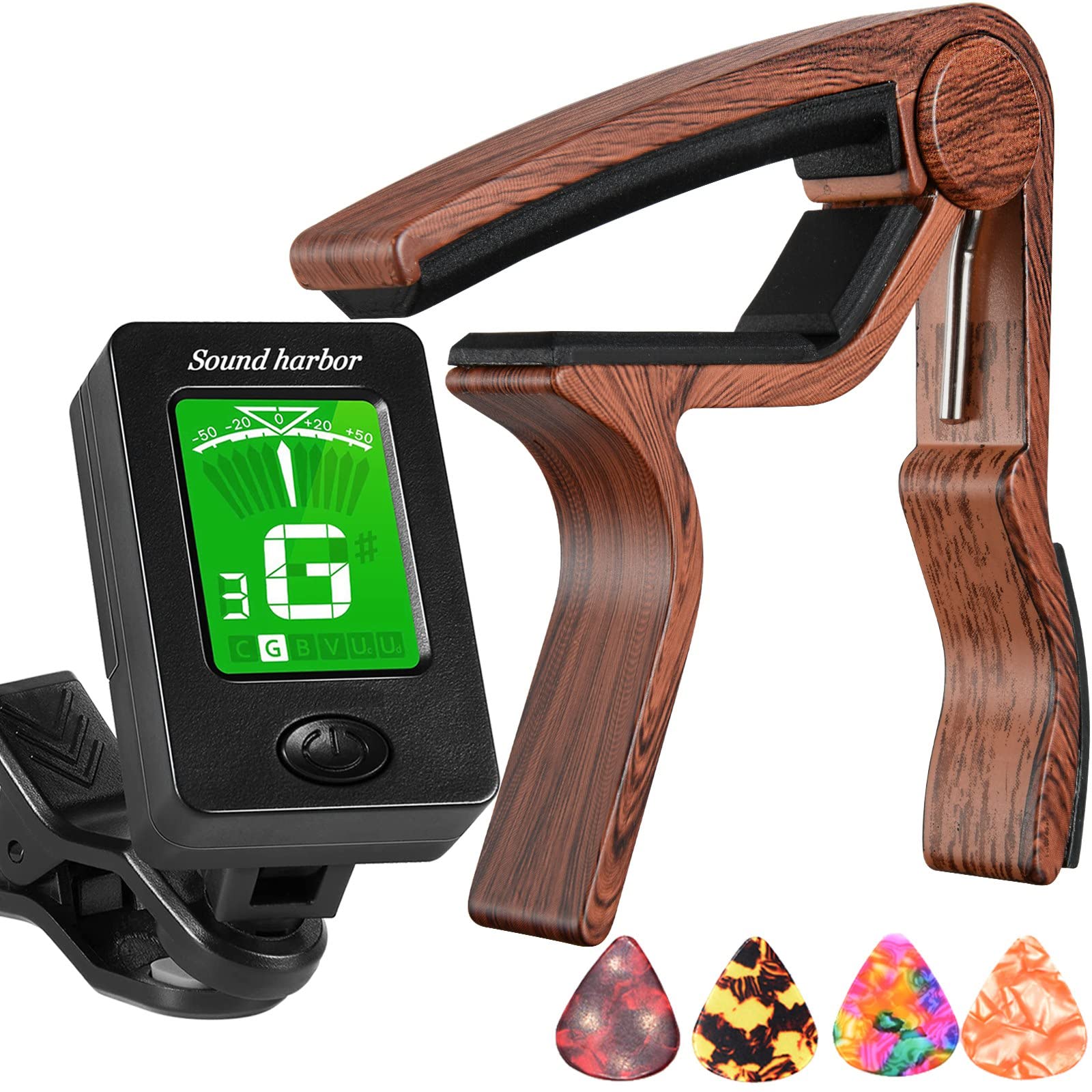 Guitar Capo With Guitar Tuner Clip Guitar Accessoriesor For Acoustic Ukulele