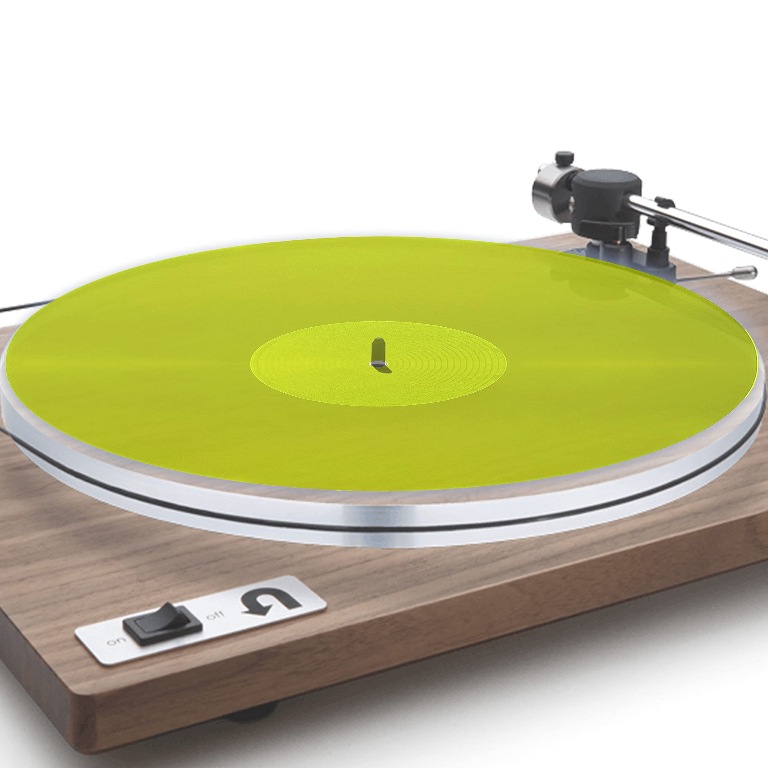 Terrific Tune - Acrylic Turntable Slipmat For Vinyl Lp Record Player - Transparent Platter Mat - Anti-Static And 2.7Mm Thickness
