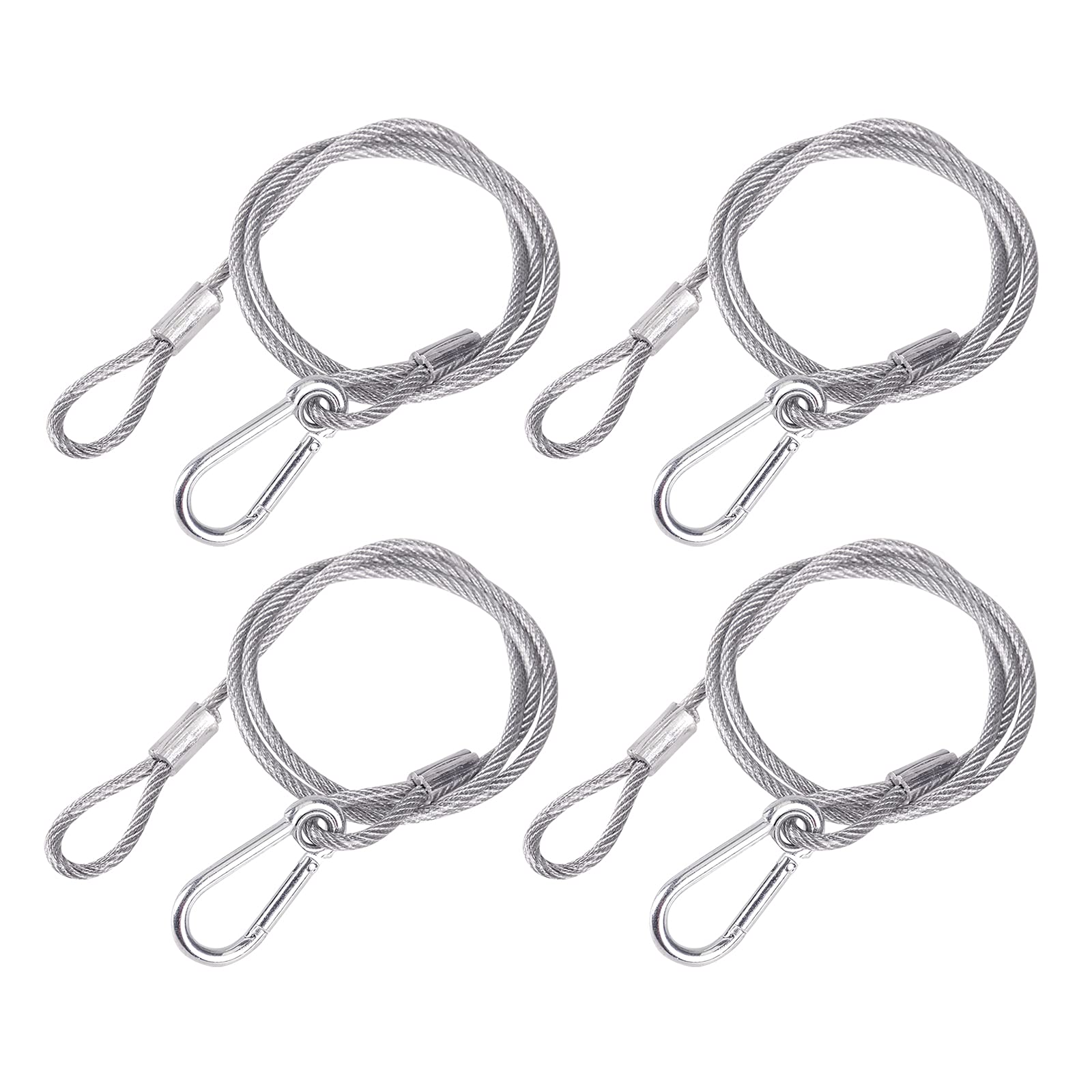 (Pack Of 4) Clamp Hook Safety Rope Hanging Device,Hang On Truss,Use For Moving Head Beam,Led Par Light Stage Lighting Accessorie