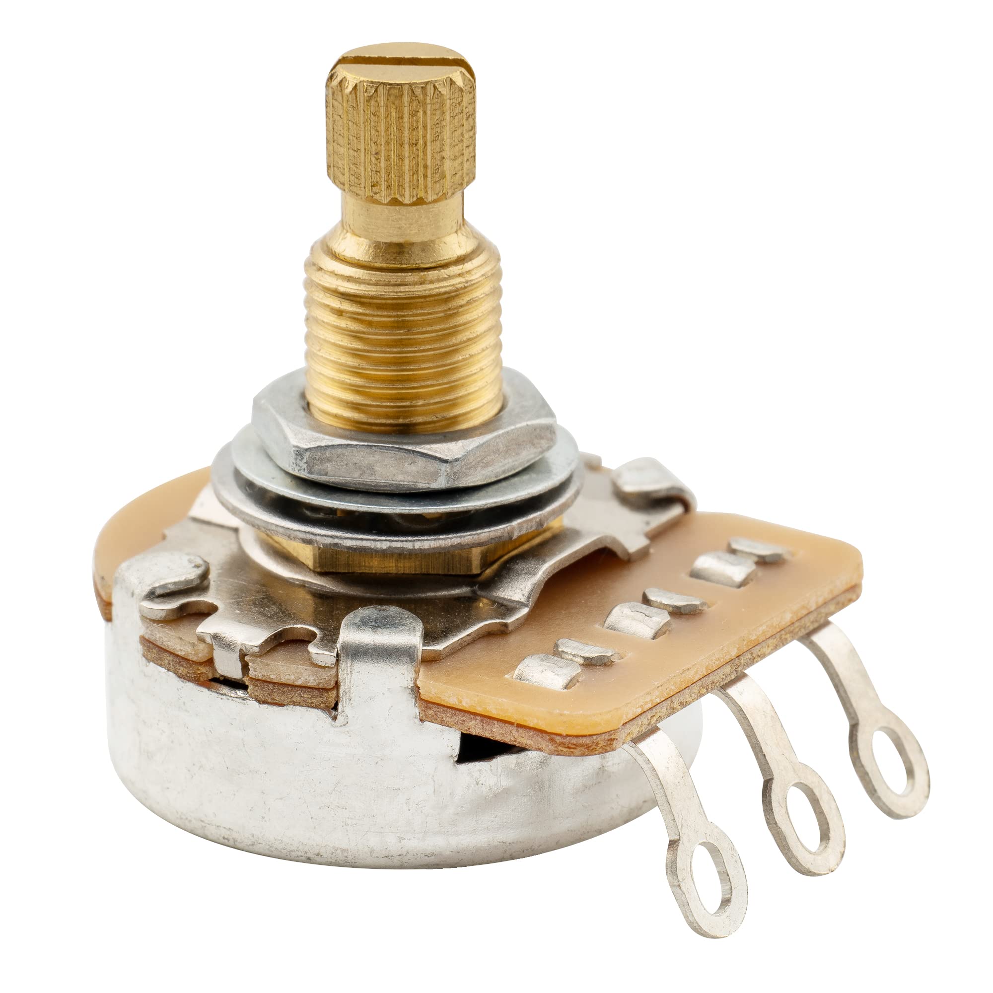 Musiclily Pro Hd B25K Full Brass Metric Coarse 18-Spline Split Shaft Pot Linear Taper Potentiometer For Electric Guitar Bass