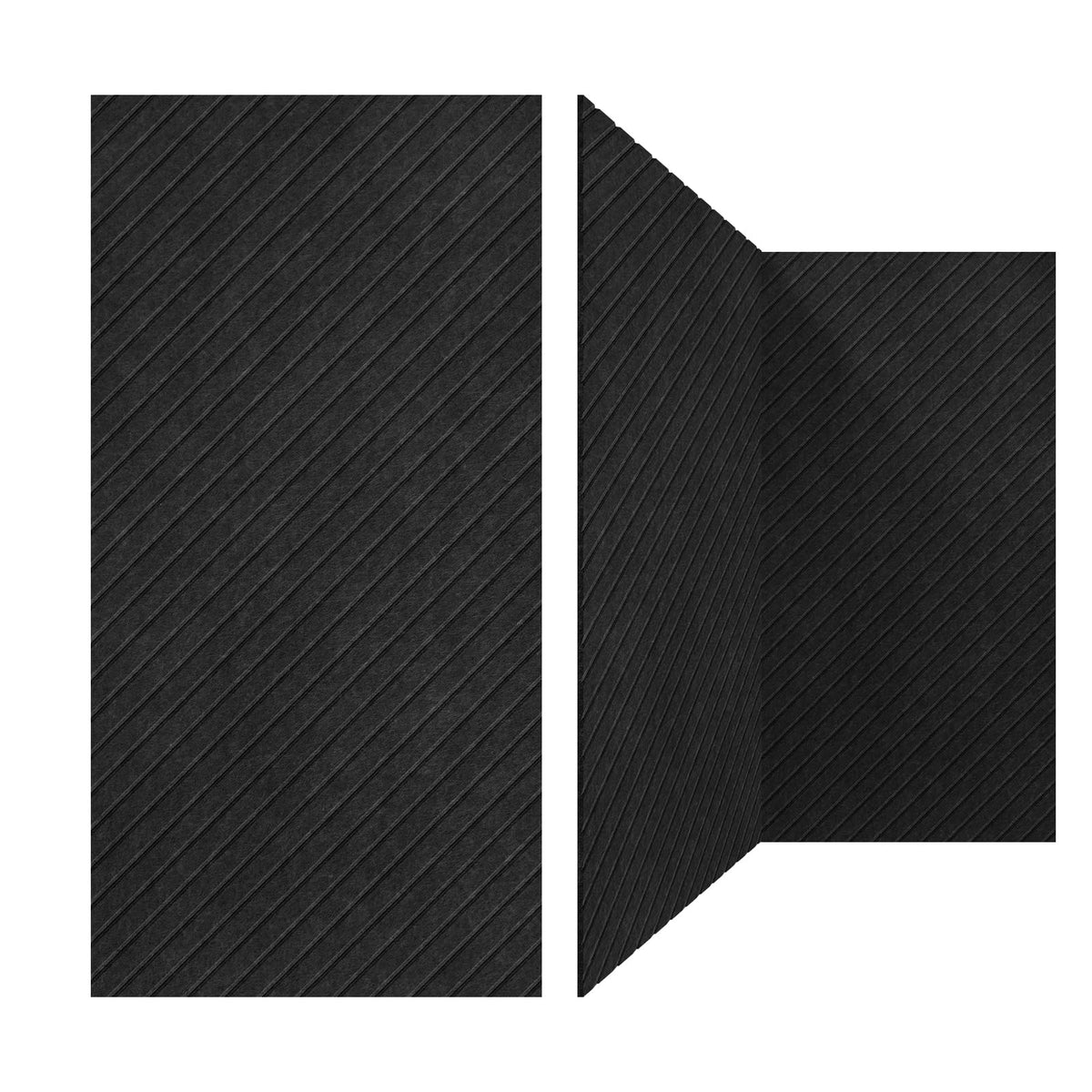 Drklang 3 Pack Sound Proof Panels For Walls, 47.2'' X 23.6'' X 0.36'' Acoustic Panels Sound Absorbing In Left Diagonal Slotting,