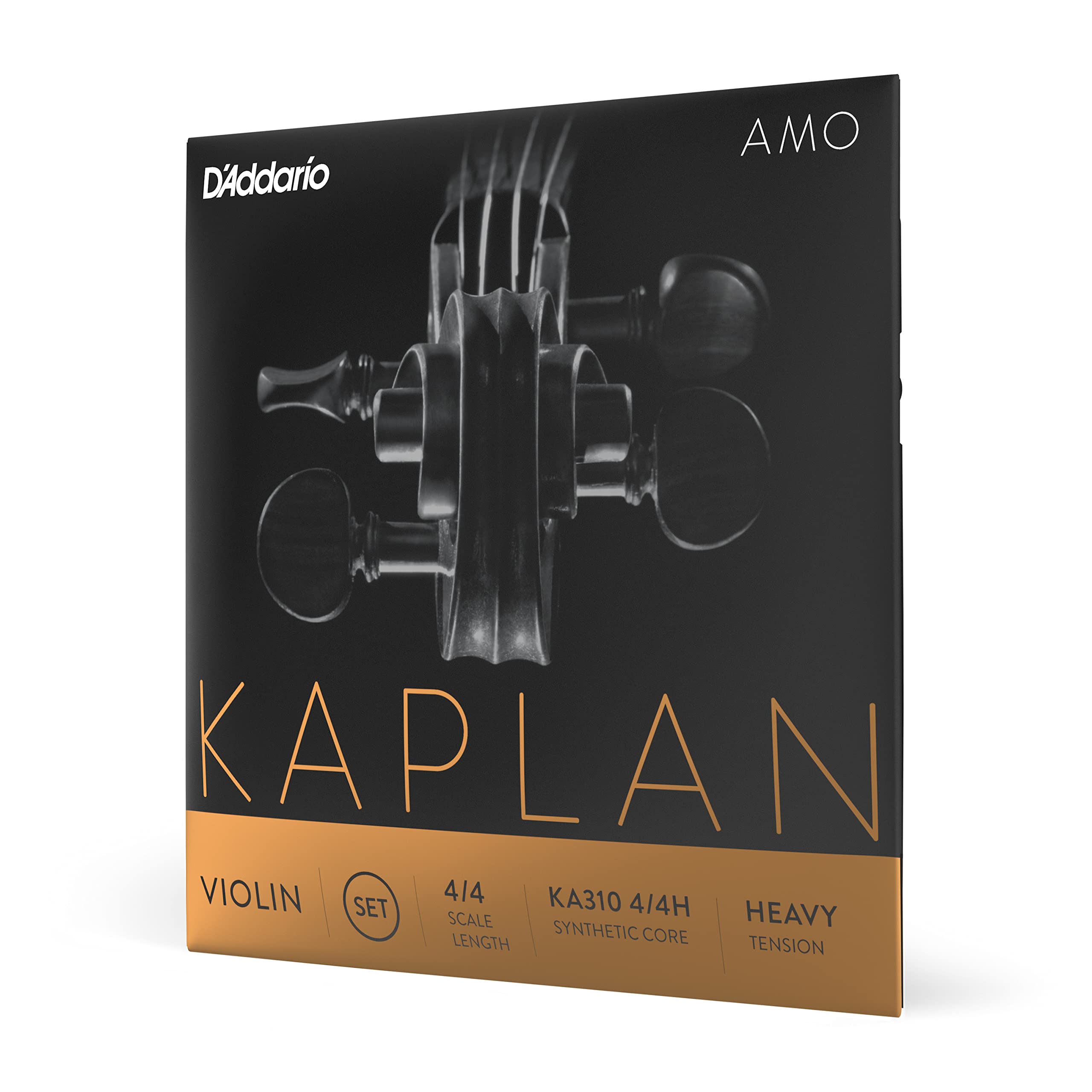 DAddario Kaplan Amo Violin Strings - Full Set - KA310 4/4H - Violin Strings - 4/4 Scale, Heavy Tension