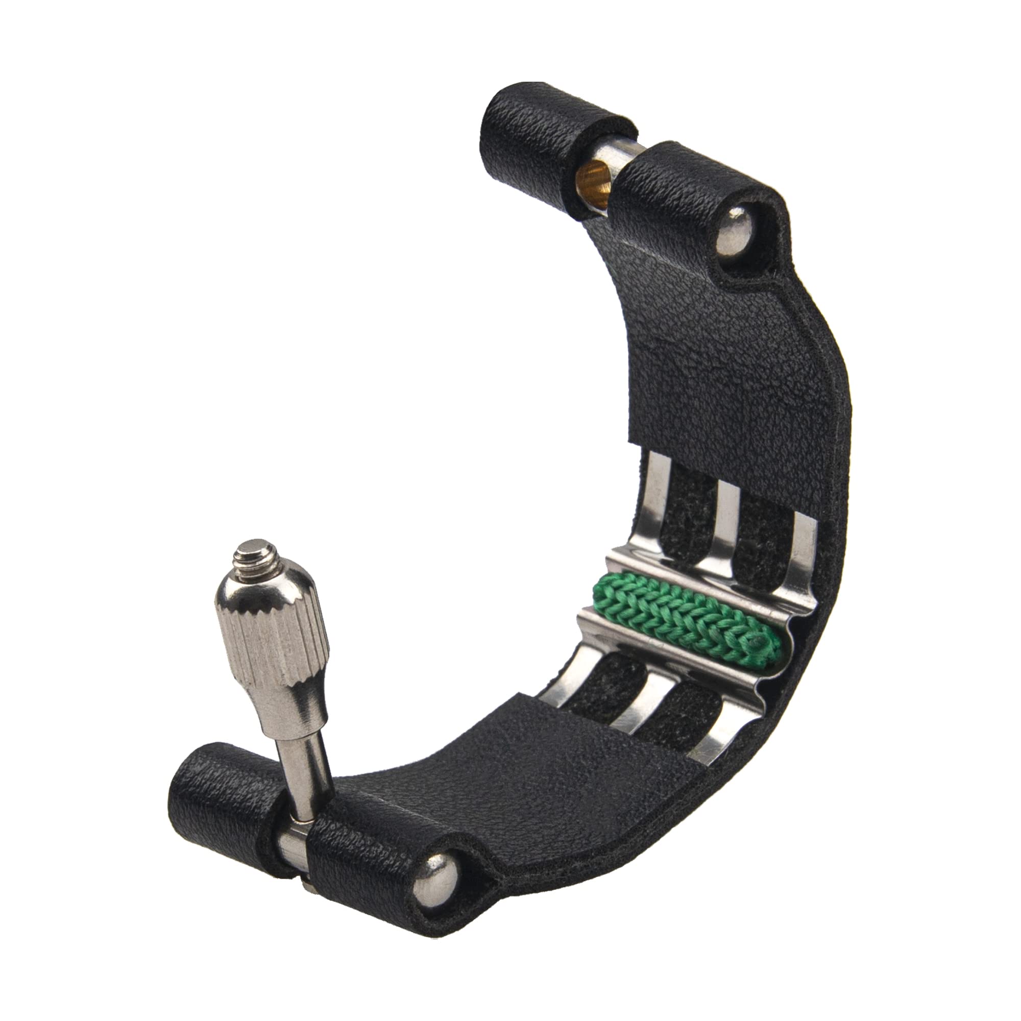 2Pcs Yootones Black Artificial Leather Saxophone Mouthpiece Sax Ligature Fastener Compatible with Saxophone Rubber Mouthpiece (T