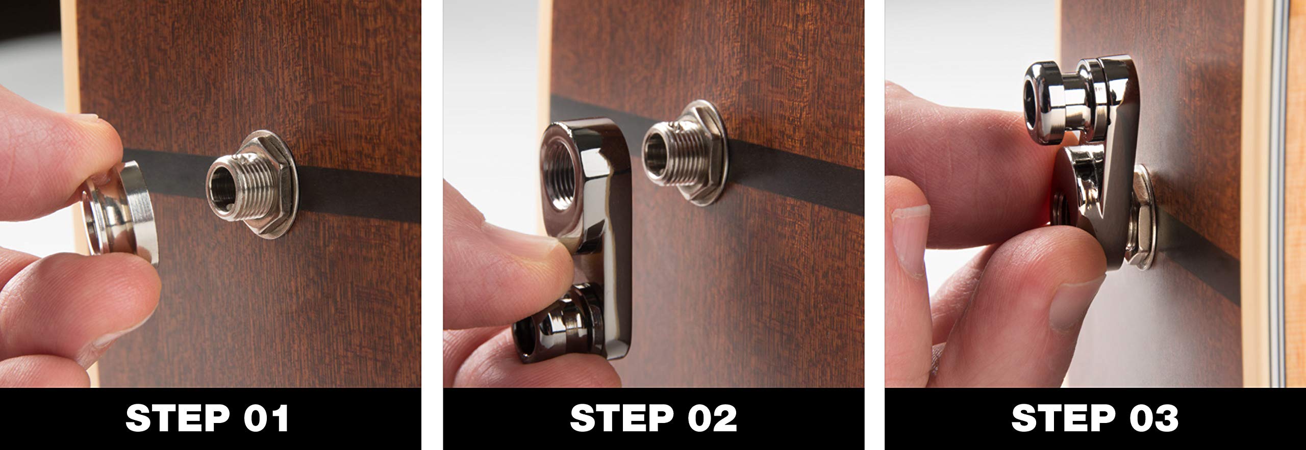 MusicNomad Acousti-Lok Strap Lock Adapter for Metric Output Jacks for Acoustic Guitars (MN271)