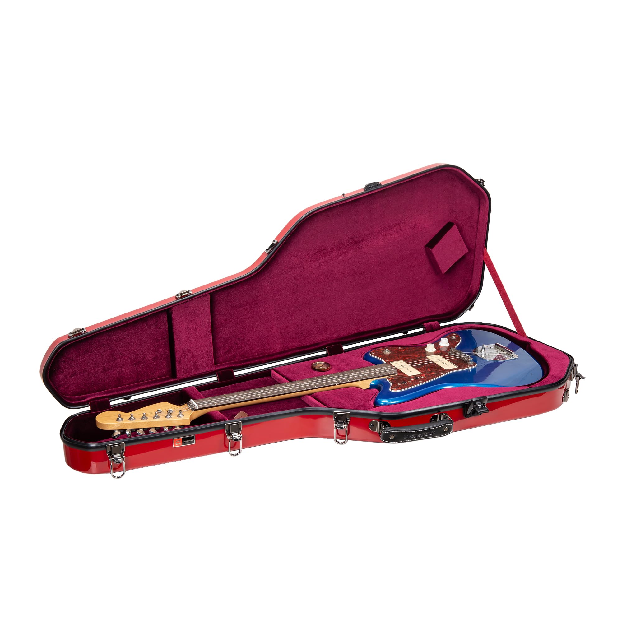 Crossrock Fiberglass Backpack Style Red Electric Guitar Case
