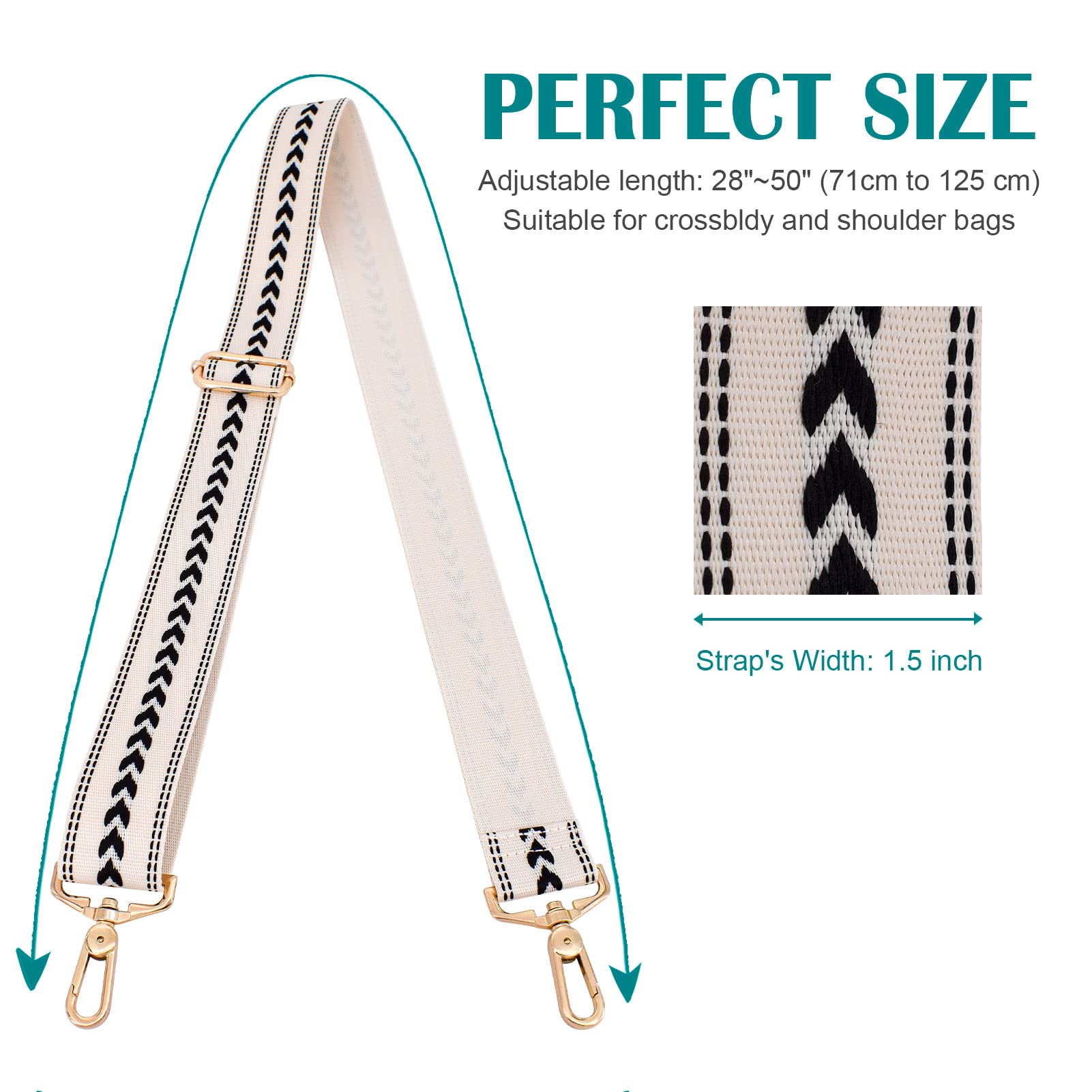 River Lake Adjustable Crossbody Strap for Purses Replacement Guitar Multicolor Style Handbag Straps Guitar Shoulder Strap for Wo