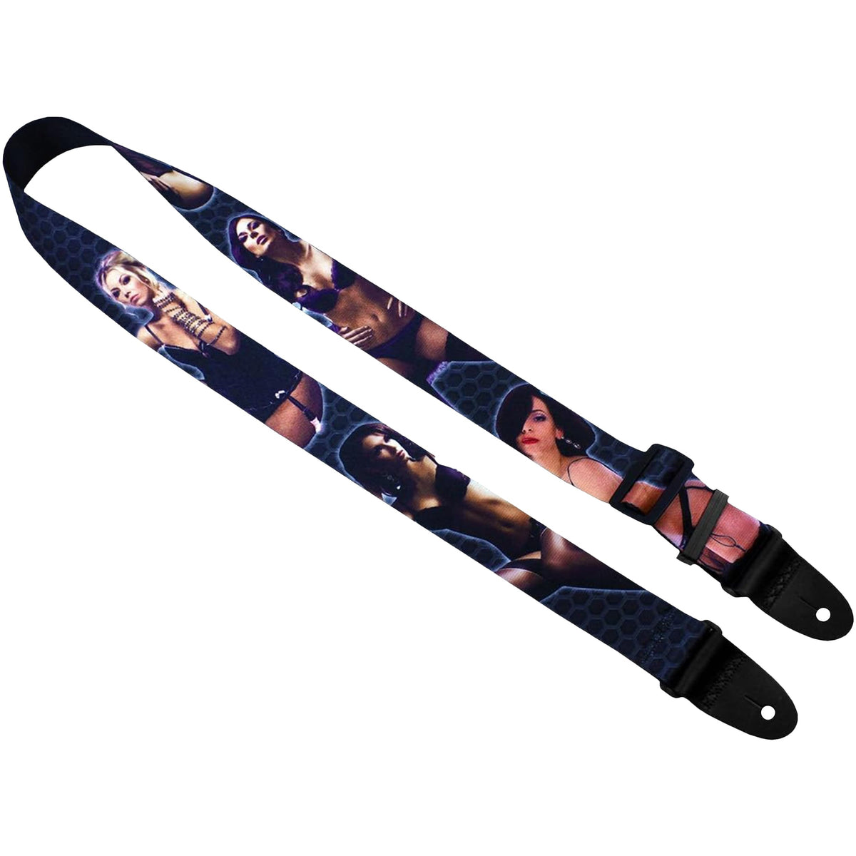 Killer-Q Guitar Strap - Stylish Straps For Electric And Acoustic Guitars With Leather Tabs, 2 Inches X 5 Feet, Angel Of Rock