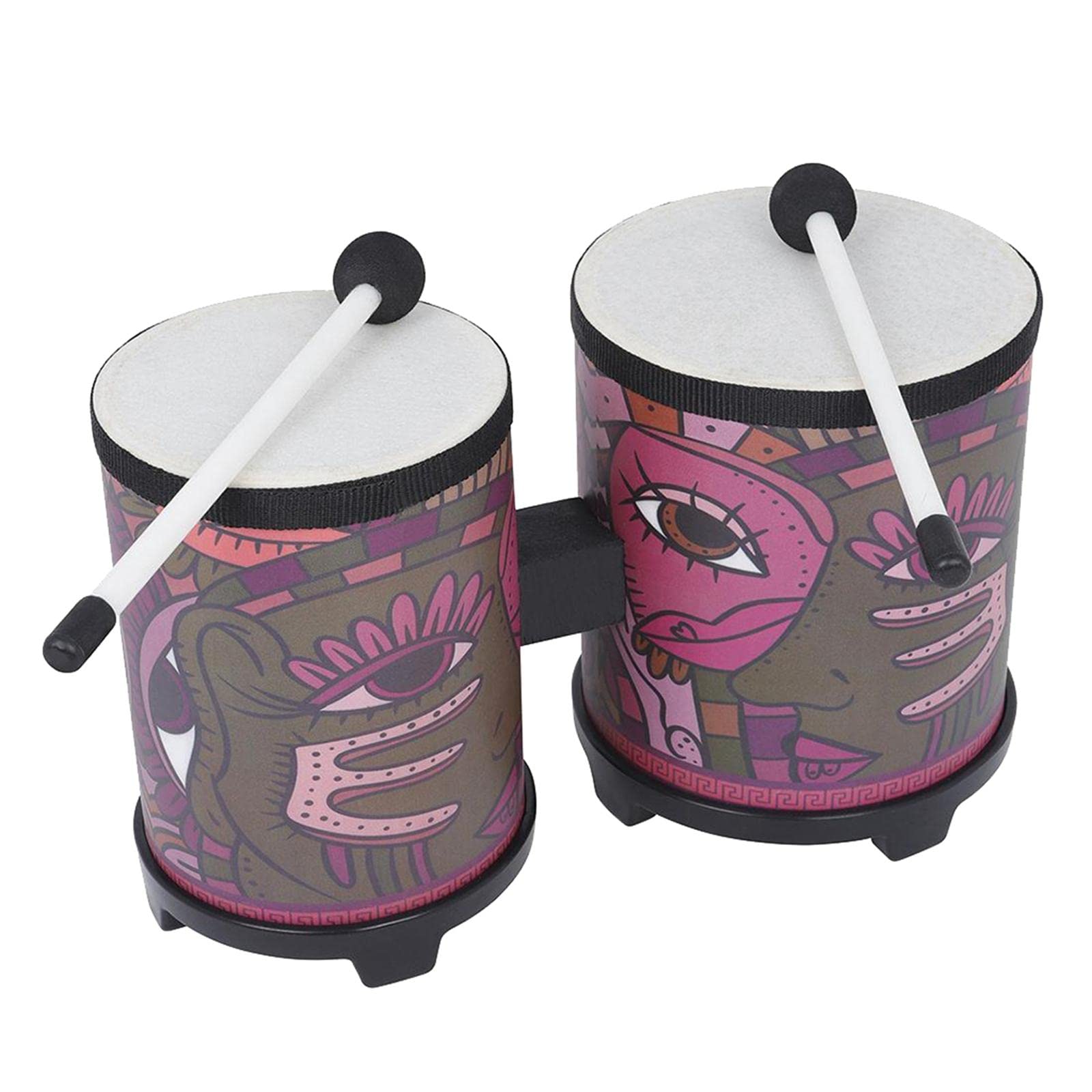 Calandis Bongos 4 & 5 Inch Small Natural Skin Drum Heads Wood Dual Drums Percussion | Bongos | Folk & World Drums | Percussion