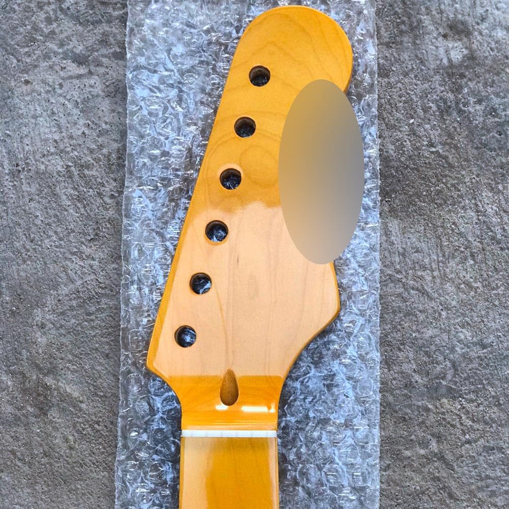 RuiJOTWAT 22 Fret Replacement Maple Neck Fingerboard For Strat St Stratocaster (Lacquer)