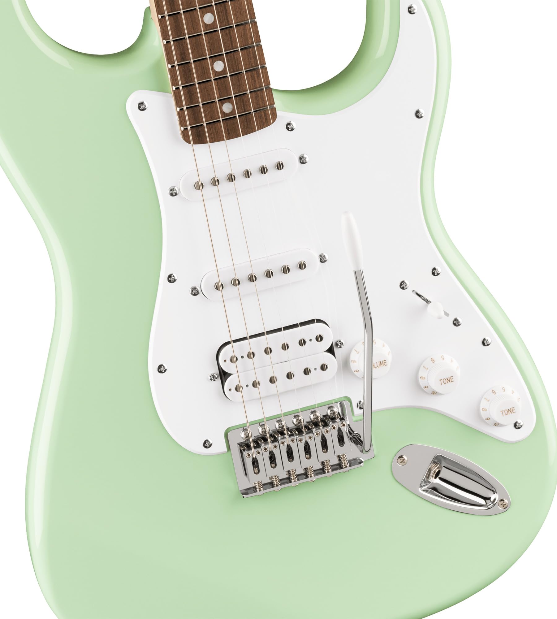 Fender Squier Sonic Stratocaster HSS - Surf Green Bundle with Amp, Cable, Tuner, Strap, Picks, and Austin Bazaar Guitar DVD