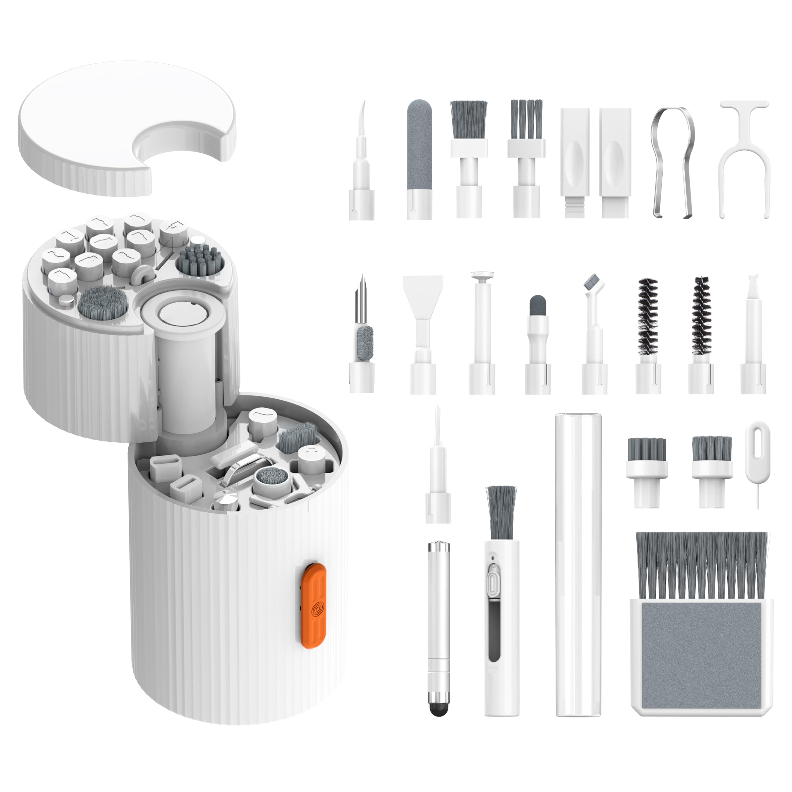 GK GAMAKAY Keyboard Cleaning Kit, 33-in-1 Multifunctional Magnetism Rotating Cleaning Kit, Portable Electronics Brush Tool for i