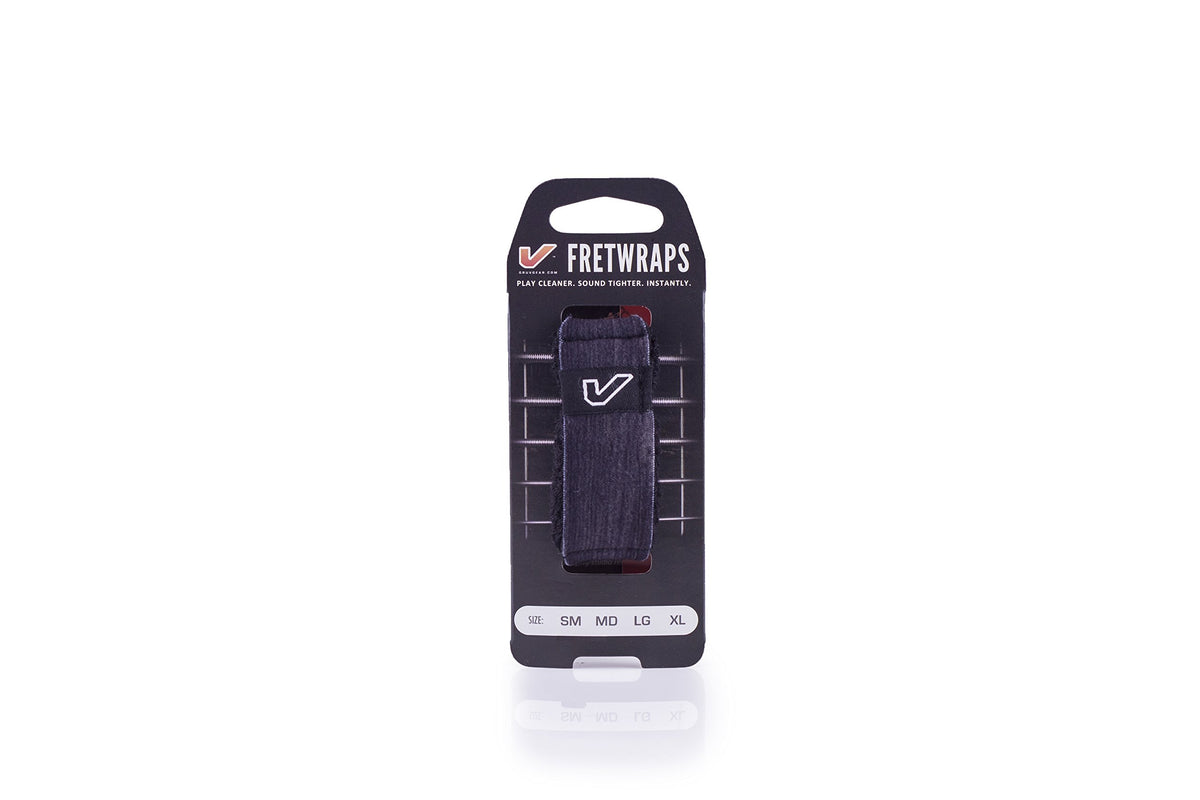 Gruv Gear Fretwraps Wood 'Ebony' String Muter 1-Pack , Medium, Ebony Wood